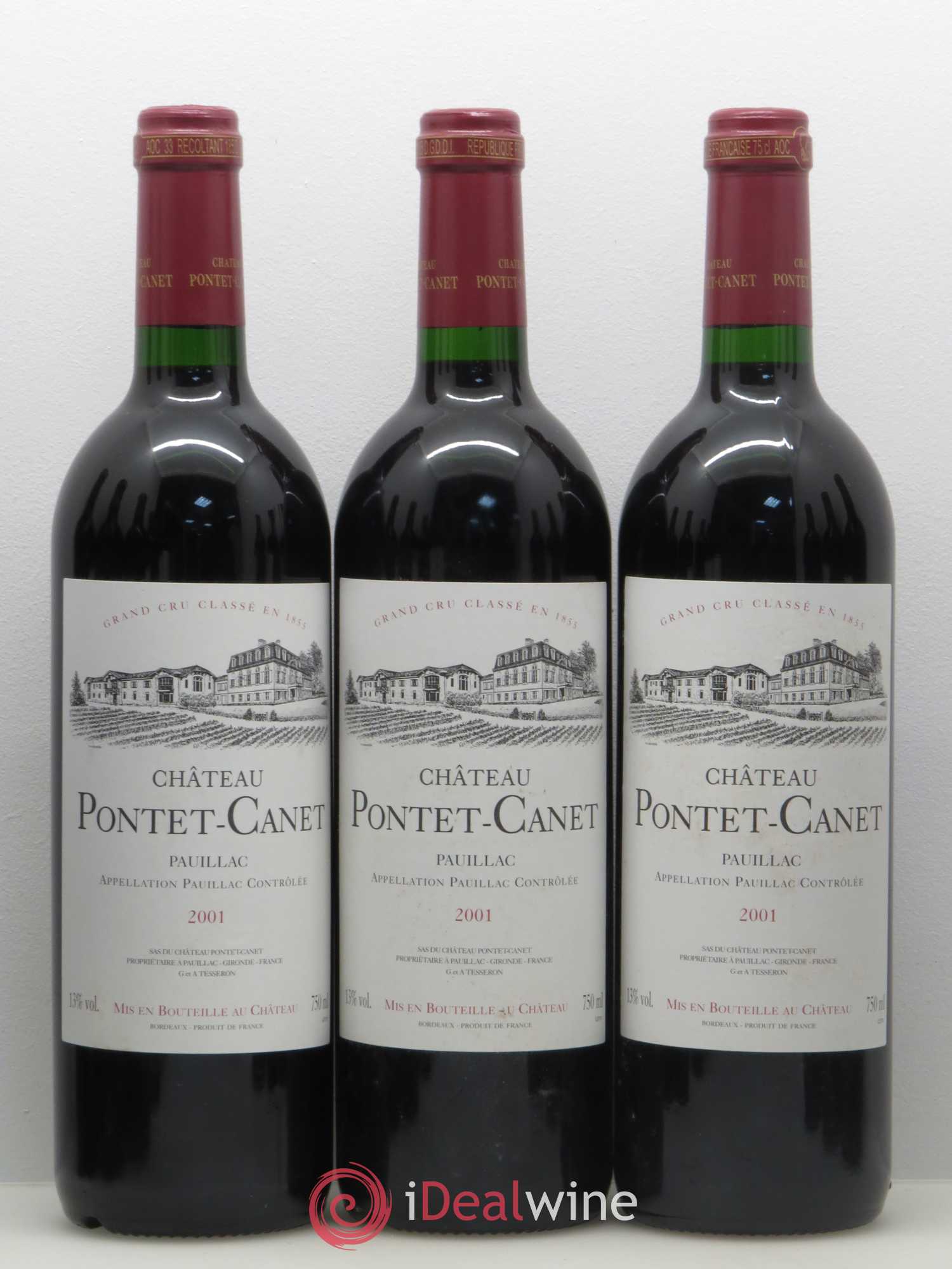 Château Pontet Canet 5ème Grand Cru Classé 2001 - Lot de 12 bouteilles - 2