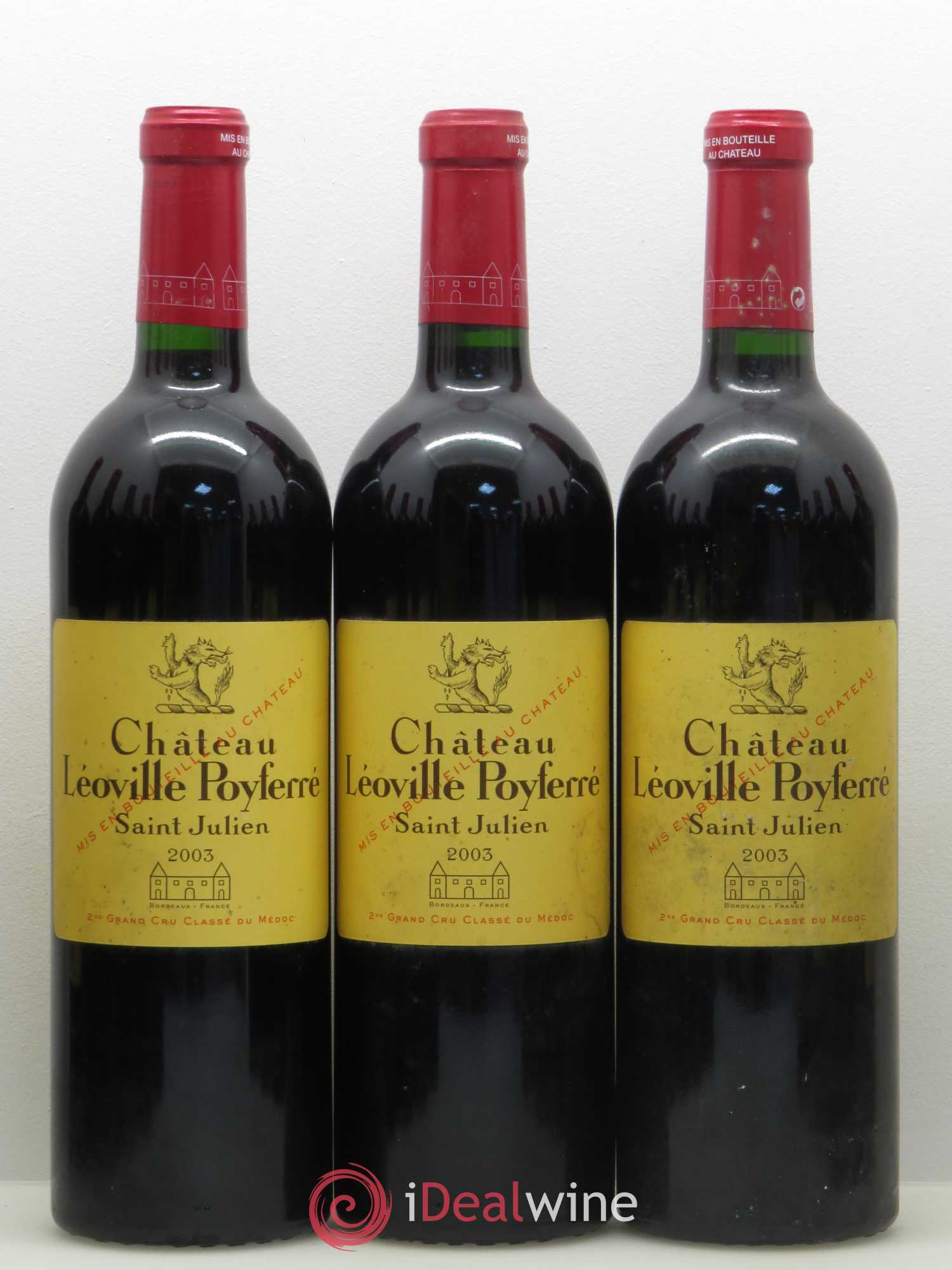 Château Léoville Poyferré 2ème Grand Cru Classé 2003 - Lot de 12 bouteilles - 1