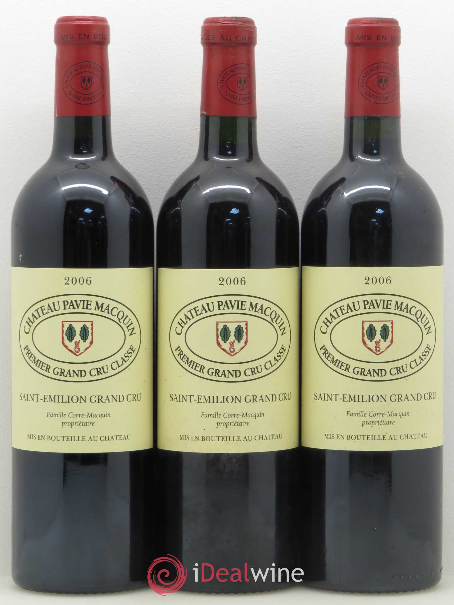 Château Pavie Macquin 1er Grand Cru Classé B 2006 - Lot de 3 bouteilles - 0