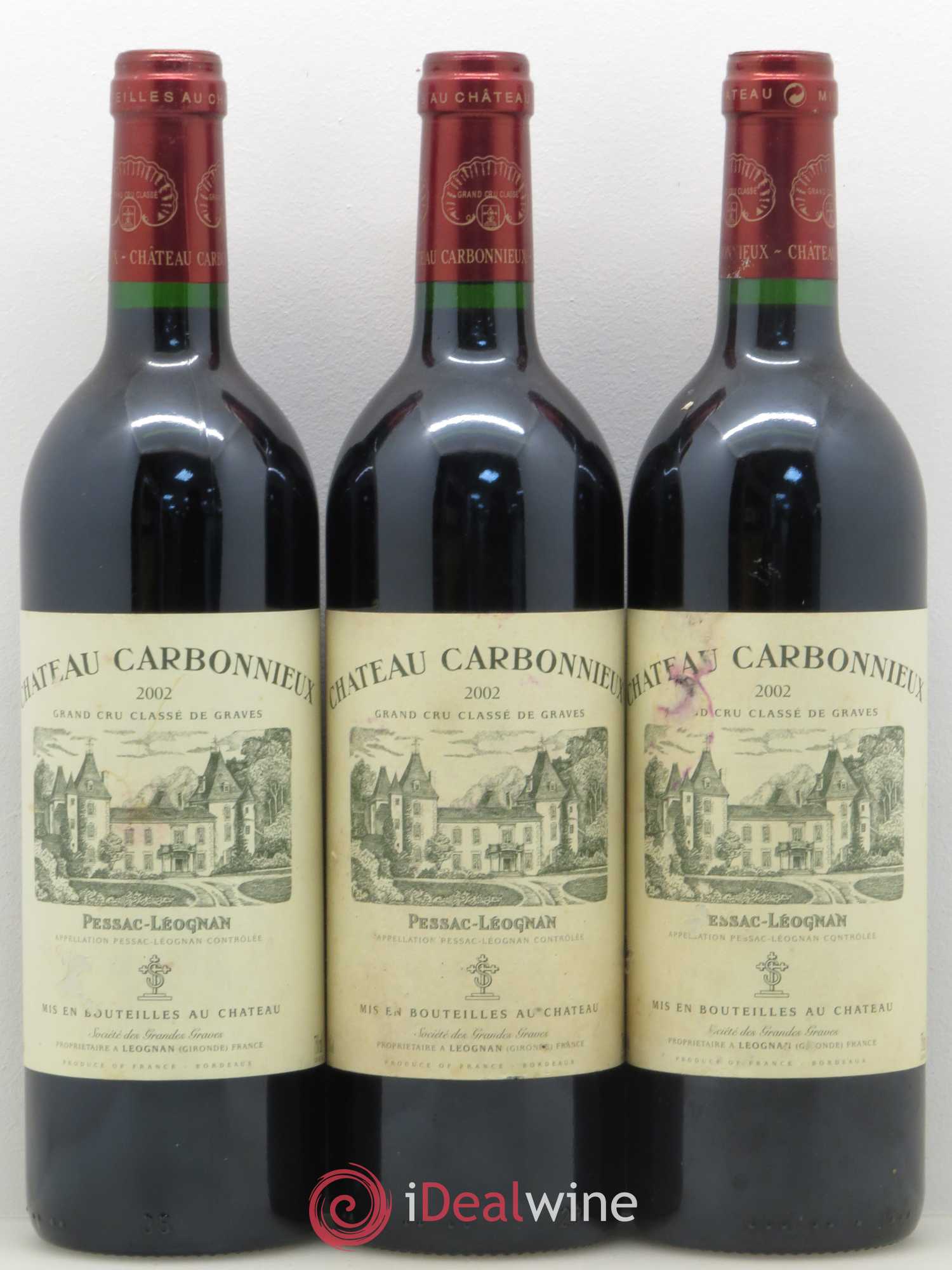 Château Carbonnieux Cru Classé de Graves 2002 - Lot de 12 bouteilles - 1