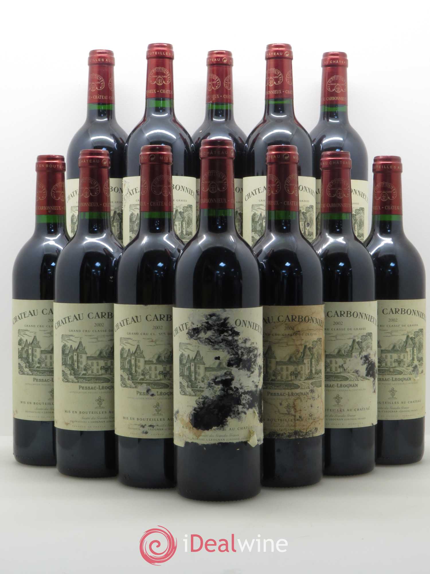 Château Carbonnieux Cru Classé de Graves 2002 - Lot de 12 bouteilles - 0