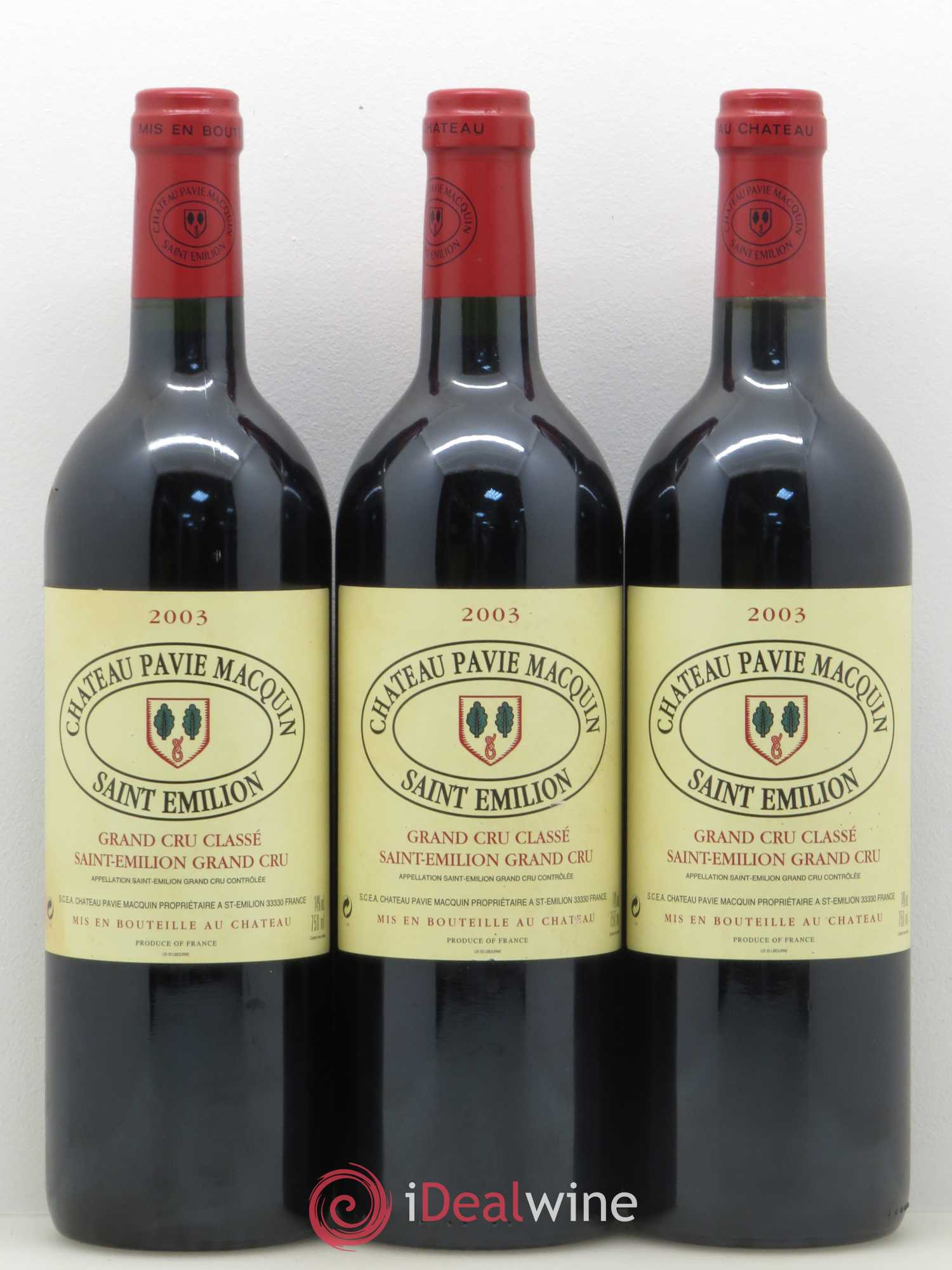 Château Pavie Macquin 1er Grand Cru Classé B 2003 - Lot de 12 bouteilles - 2