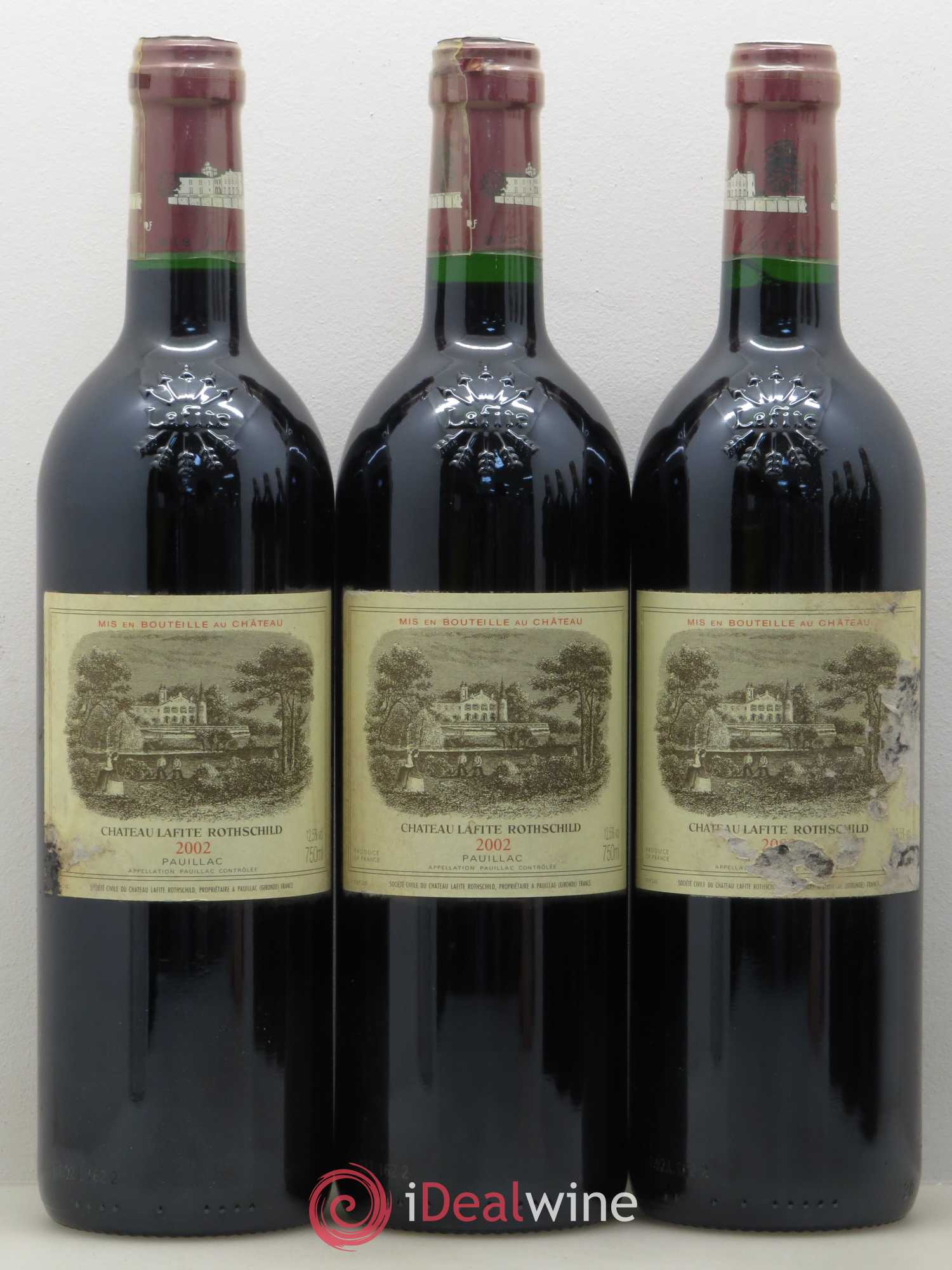 Château Lafite Rothschild 1er Grand Cru Classé 2002 - Lot de 6 bouteilles - 1
