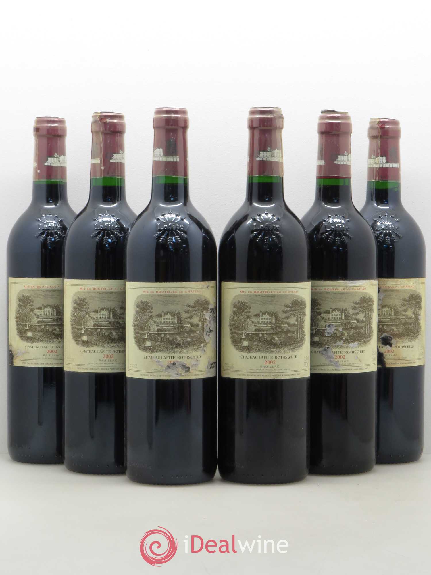Château Lafite Rothschild 1er Grand Cru Classé 2002 - Lot de 6 bouteilles - 0