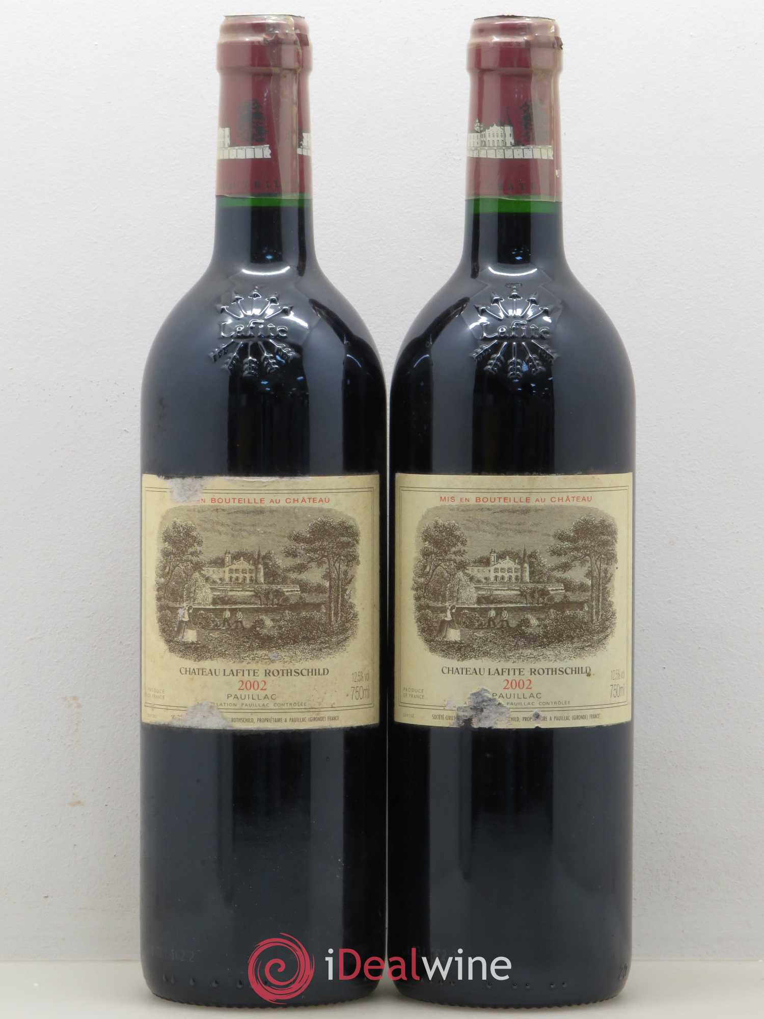 Château Lafite Rothschild 1er Grand Cru Classé 2002 - Lot de 2 bouteilles - 0