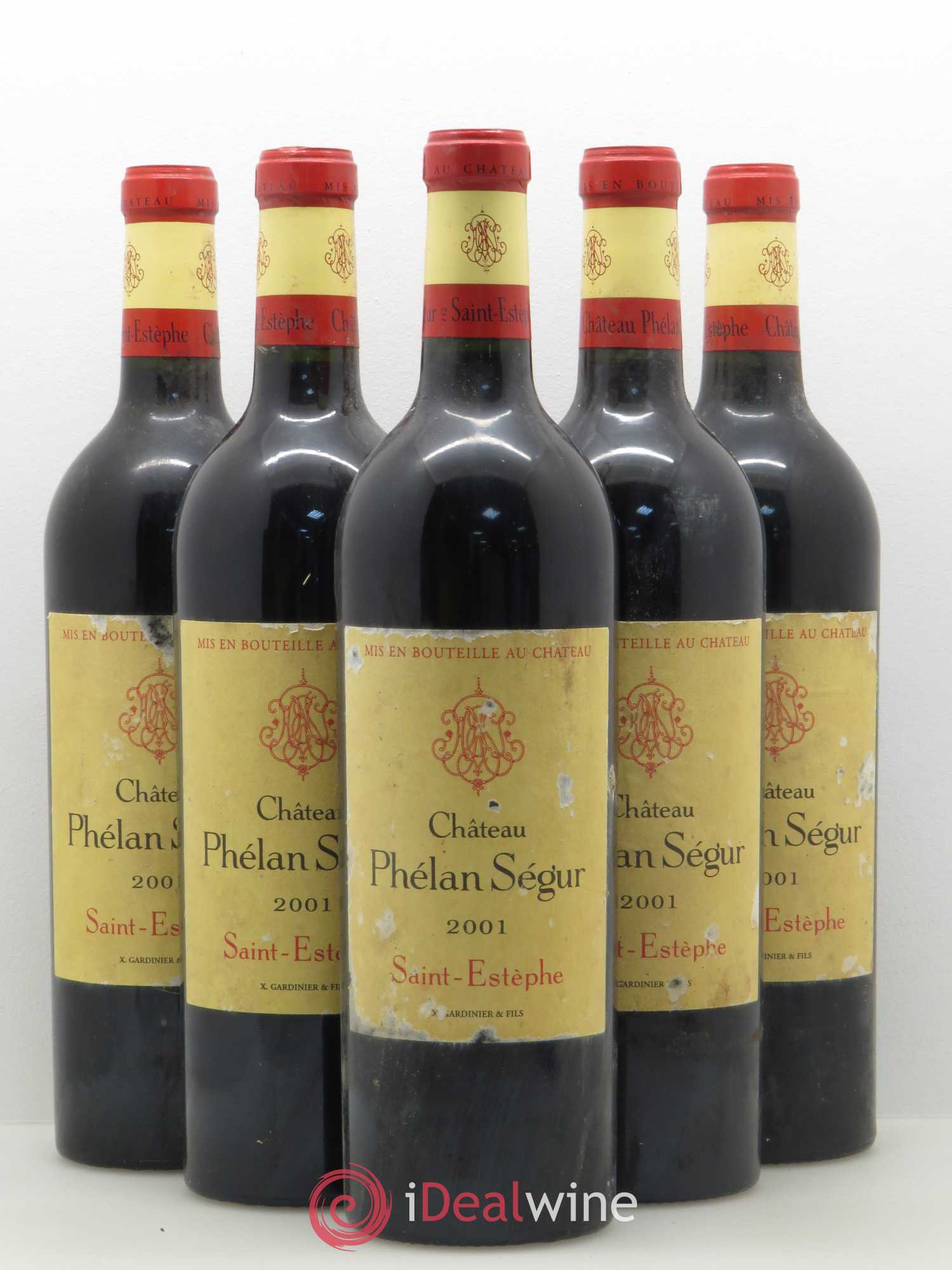 Château Phélan Ségur 2001 - Lot de 5 bouteilles - 0
