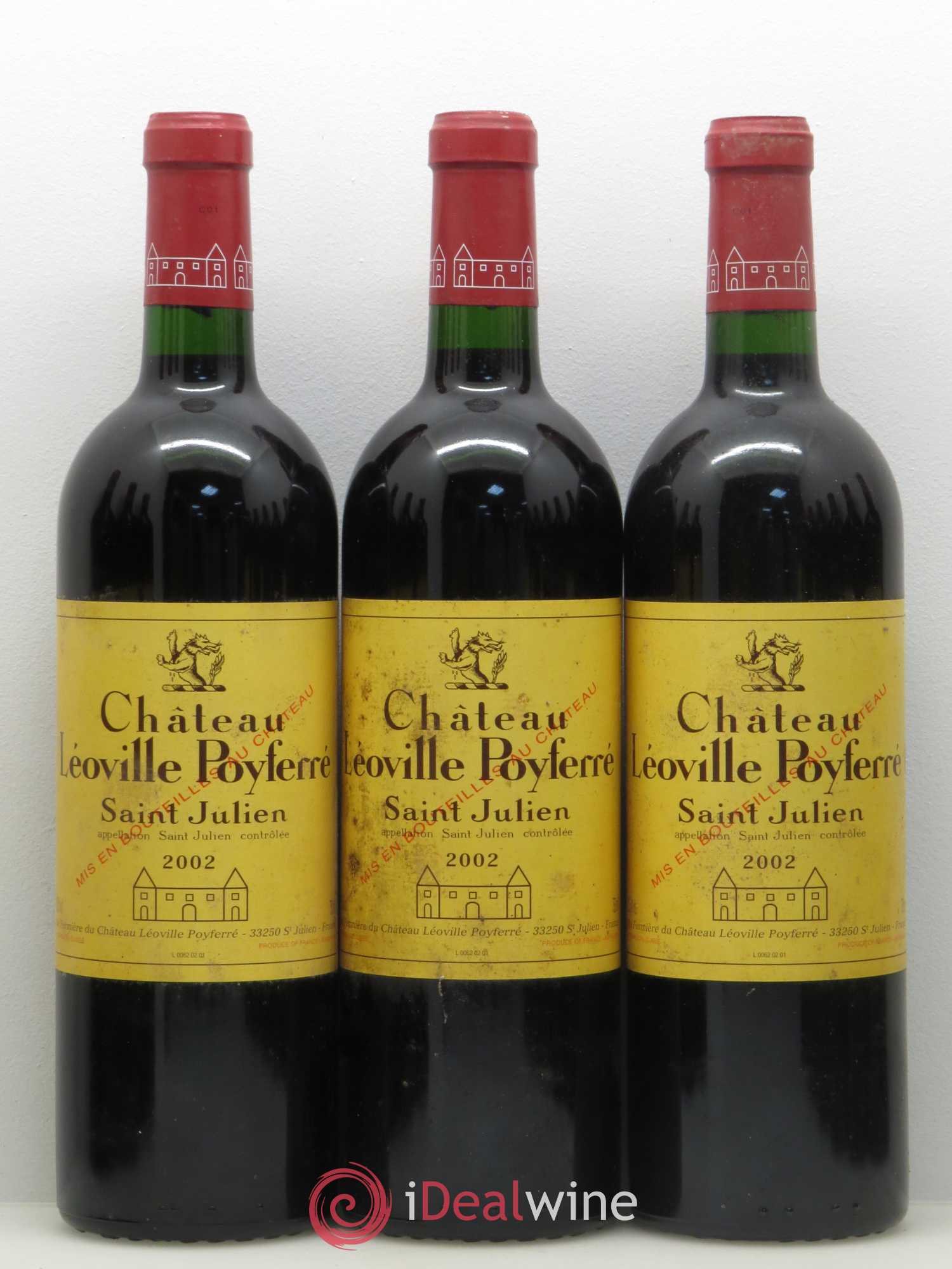 Château Léoville Poyferré 2ème Grand Cru Classé 2002 - Lot de 12 bouteilles - 1