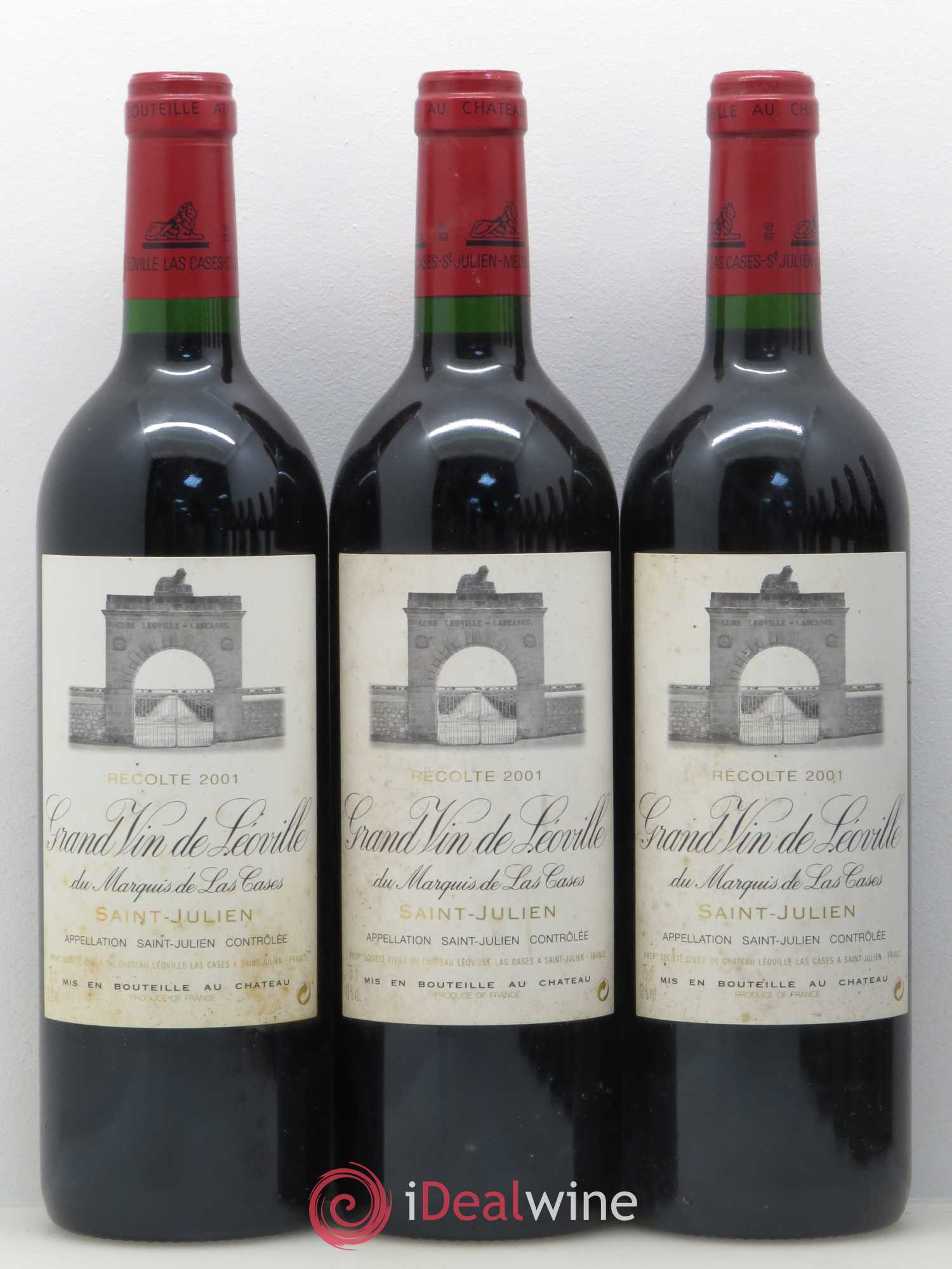 Château Léoville Las Cases 2ème Grand Cru Classé 2001 - Lot de 12 bouteilles - 2