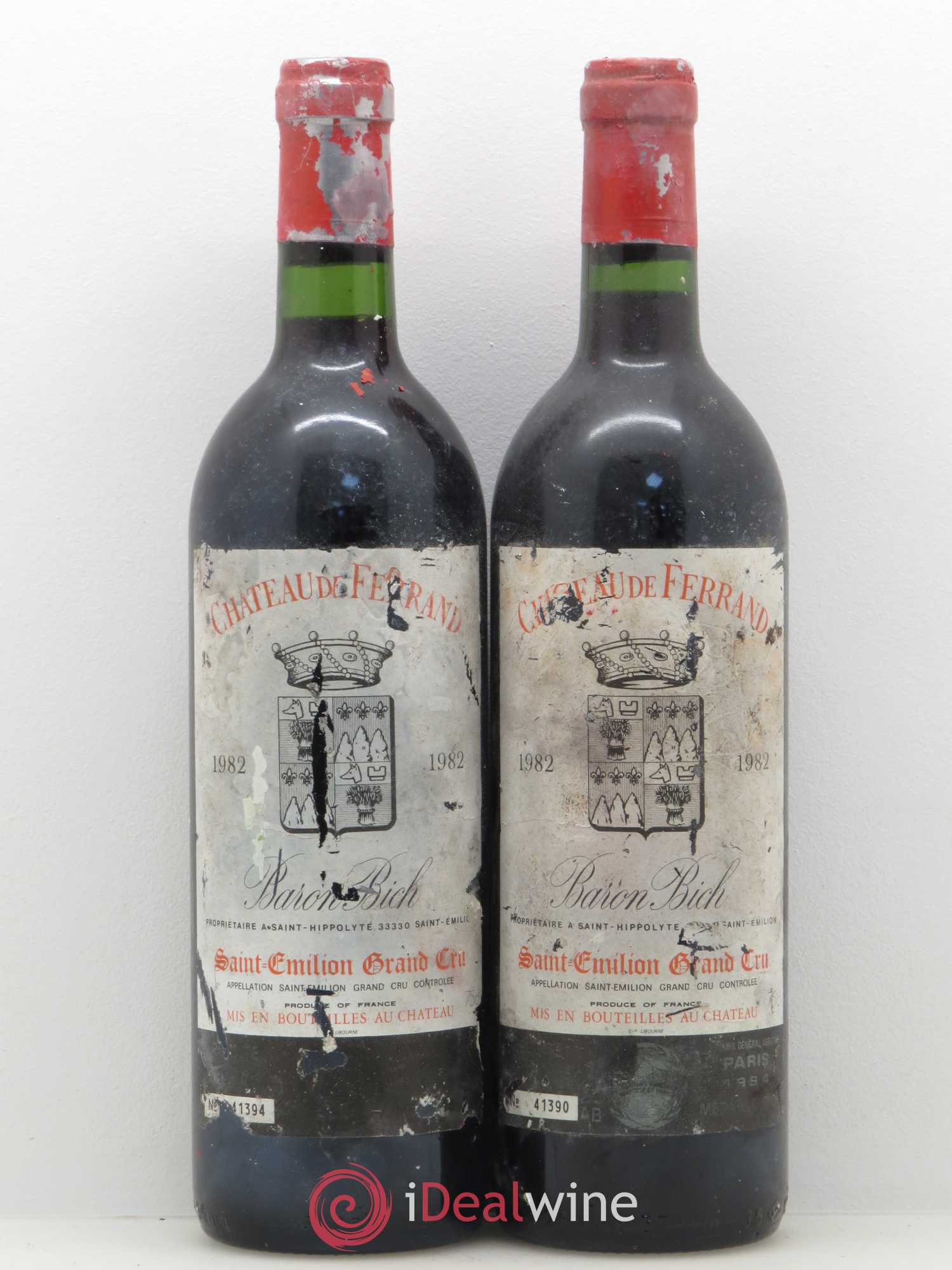 Château de Ferrand Grand Cru Classé 1982 - Lot de 2 bouteilles - 0