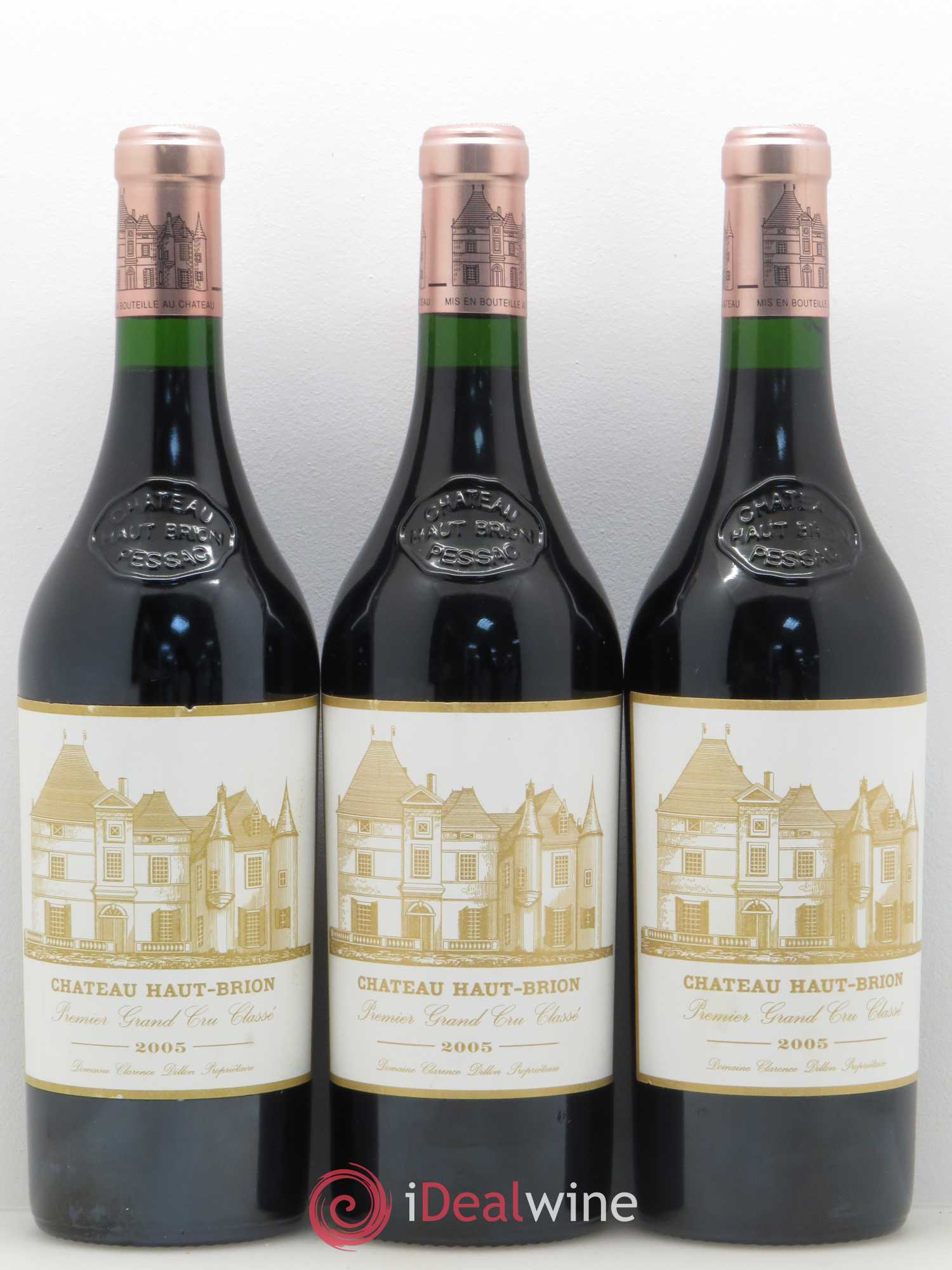 Château Haut Brion 1er Grand Cru Classé 2005 - Lot de 3 bouteilles - 0