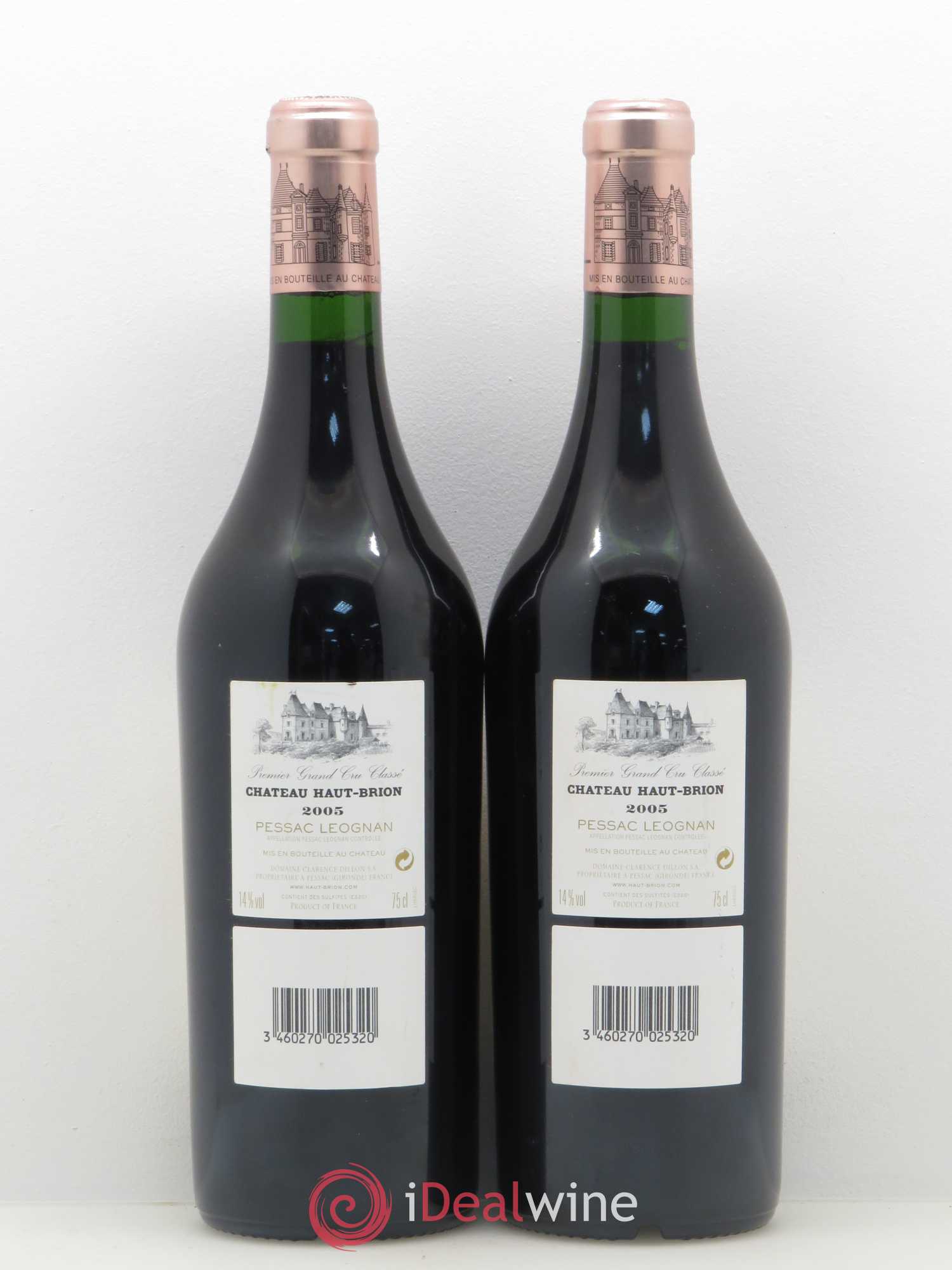 Château Haut Brion 1er Grand Cru Classé 2005 - Lot de 2 bouteilles - 1