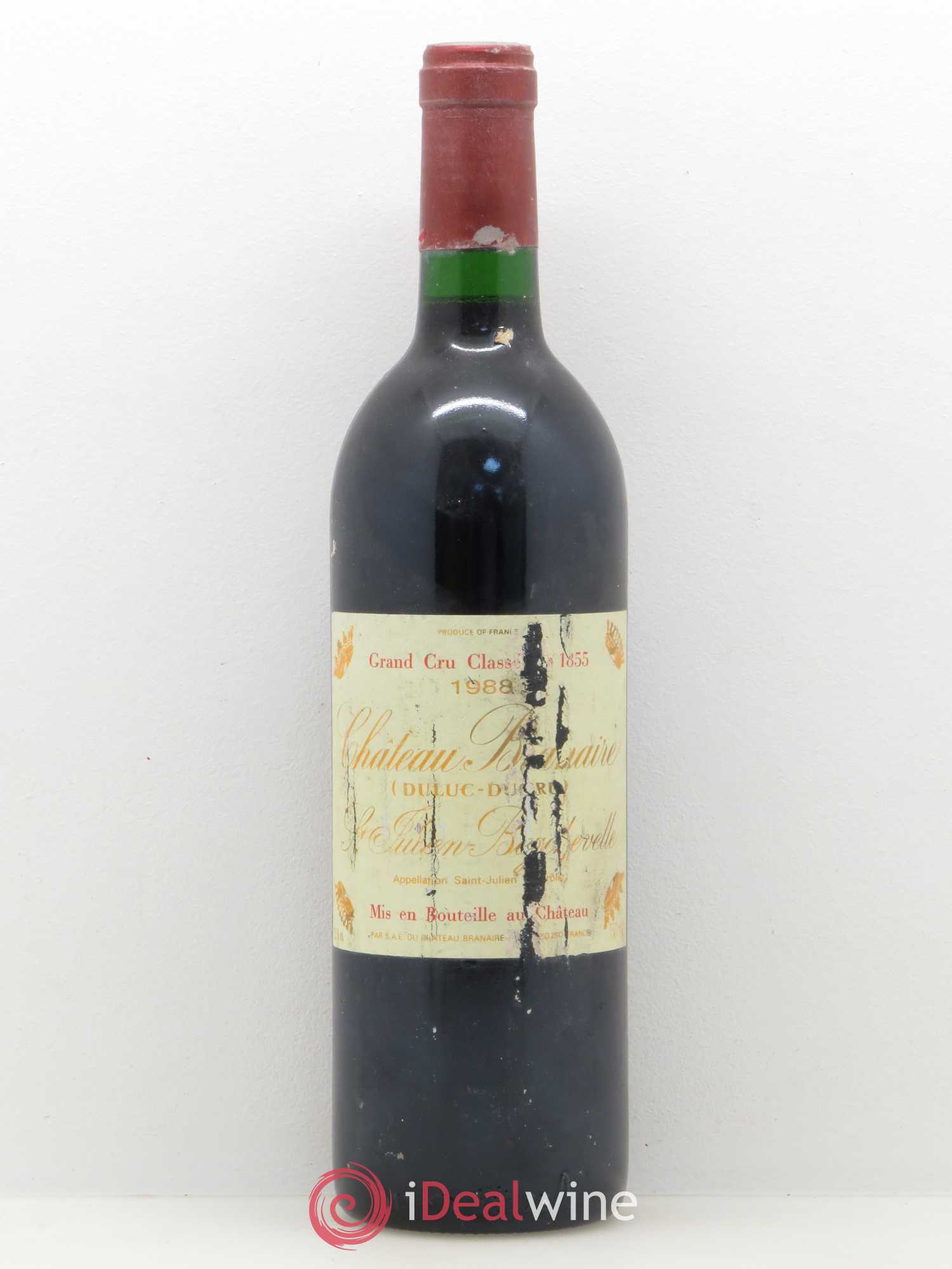 Château Branaire Ducru 4ème Grand Cru Classé 1988 - Lot de 1 bouteille - 0