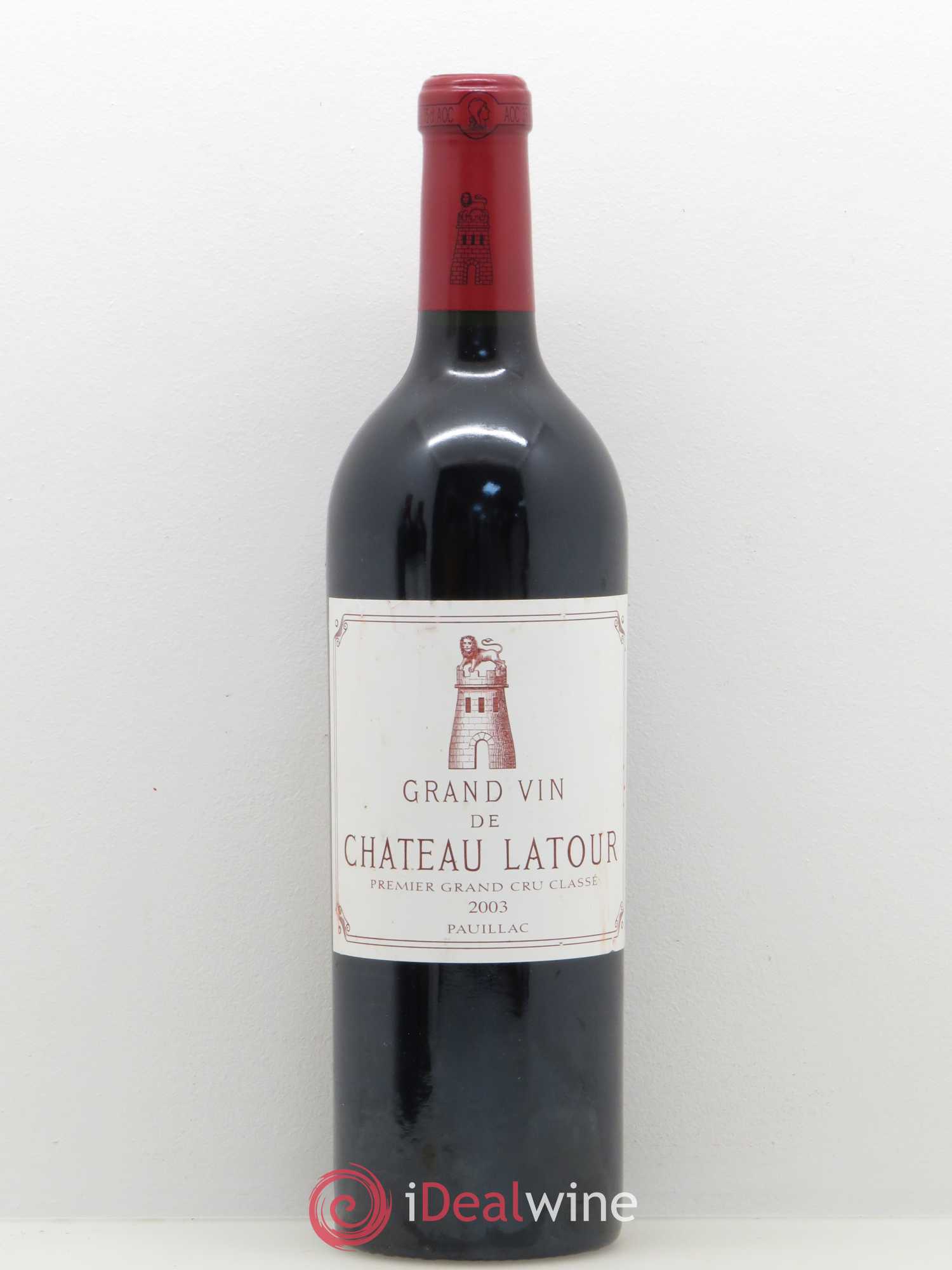 Château Latour 1er Grand Cru Classé 2003 - Lot de 1 bouteille - 0