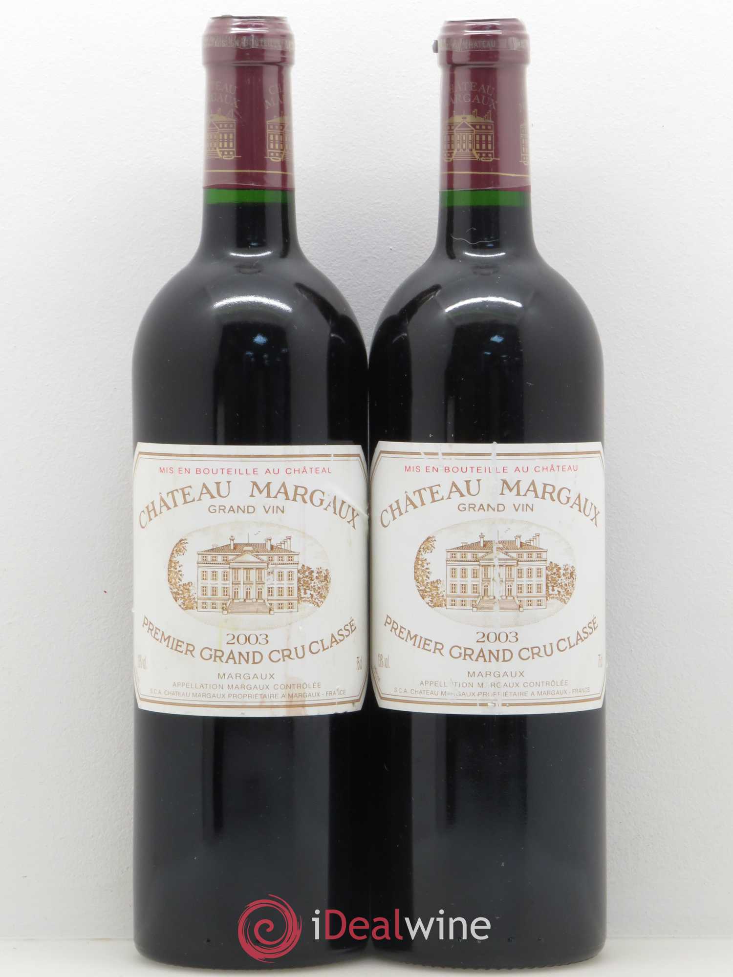 Château Margaux 1er Grand Cru Classé 2003 - Lot de 2 bouteilles - 0