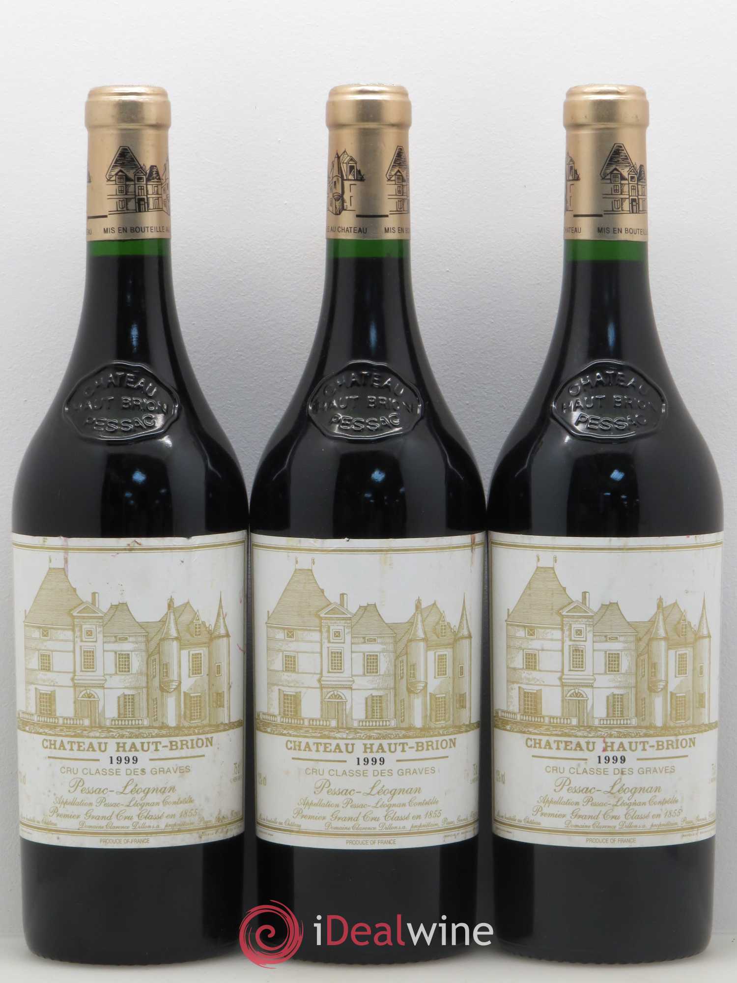 Château Haut Brion 1er Grand Cru Classé 1999 - Lot de 3 bouteilles - 0