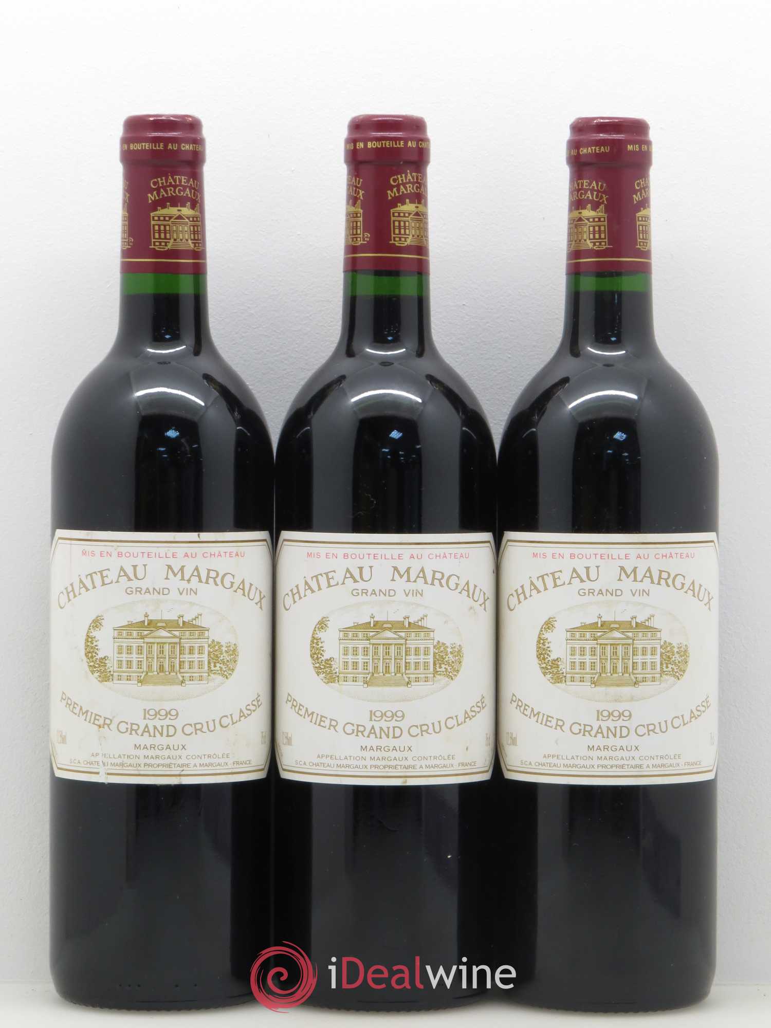 Château Margaux 1er Grand Cru Classé 1999 - Lot de 3 bouteilles - 0