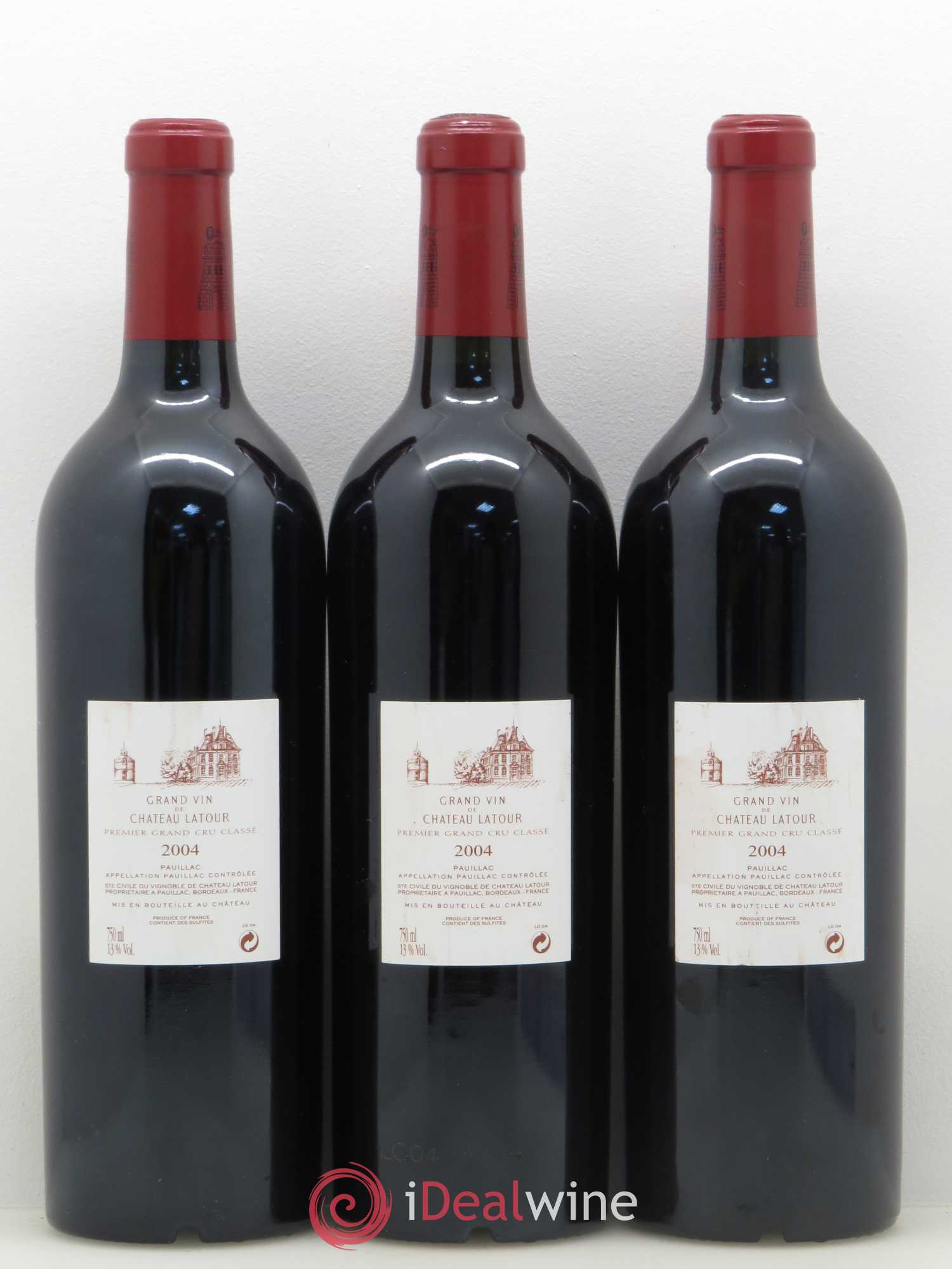 Château Latour 1er Grand Cru Classé 2004 - Lot de 3 bouteilles - 1