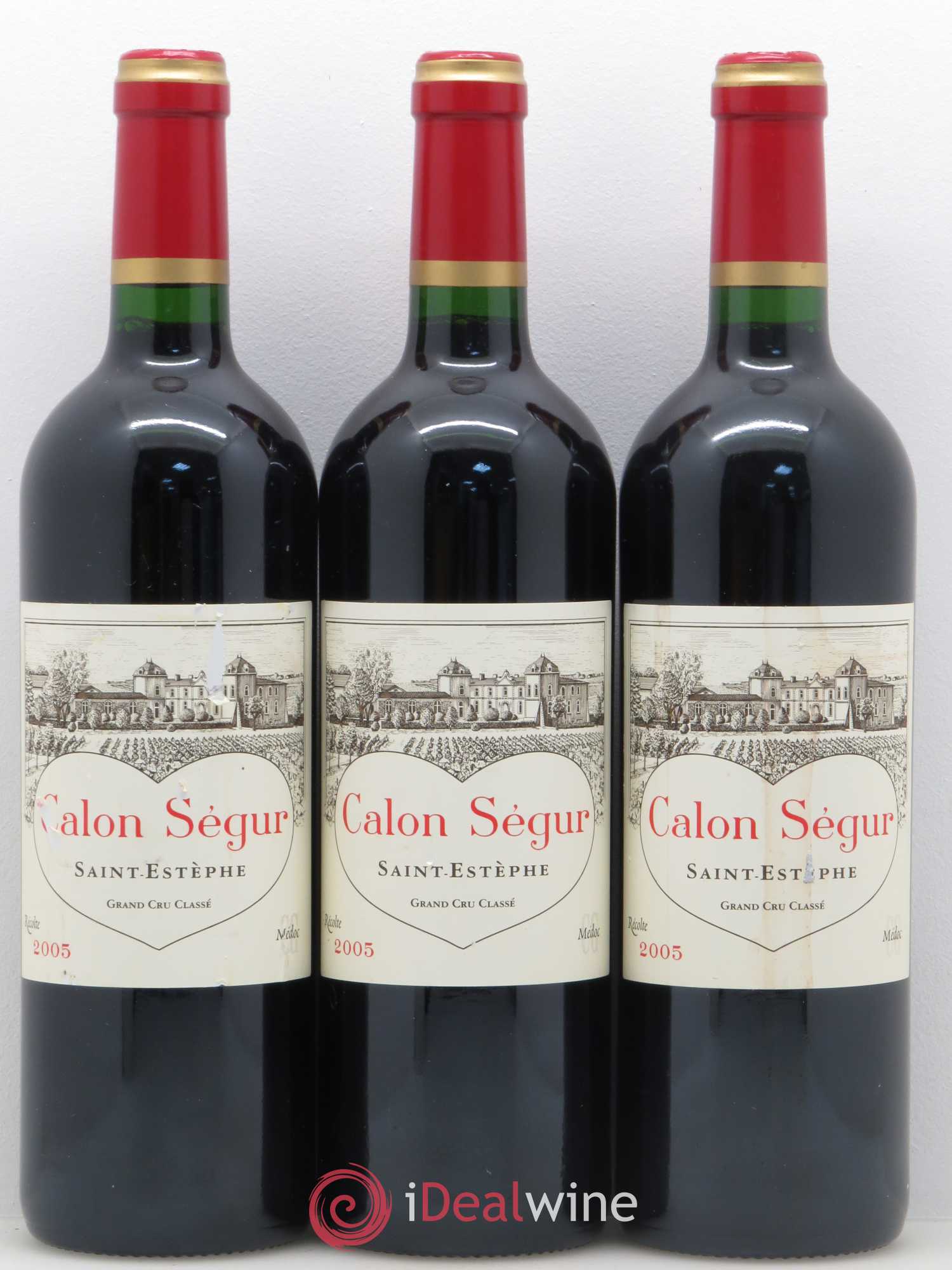 Château Calon Ségur 3ème Grand Cru Classé 2005 - Lot de 3 bouteilles - 0
