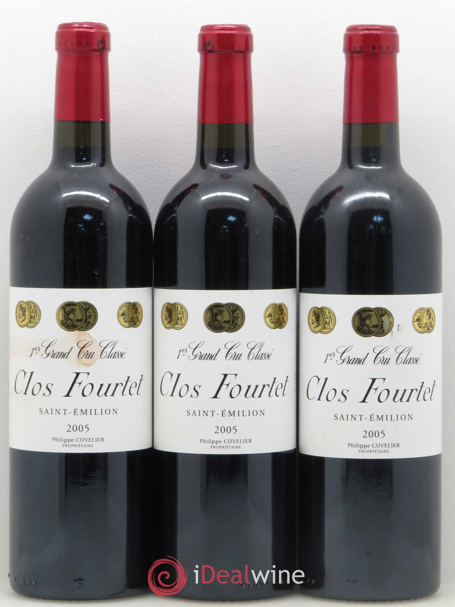 Clos Fourtet 1er Grand Cru Classé B 2005 - Lot de 3 bouteilles - 0