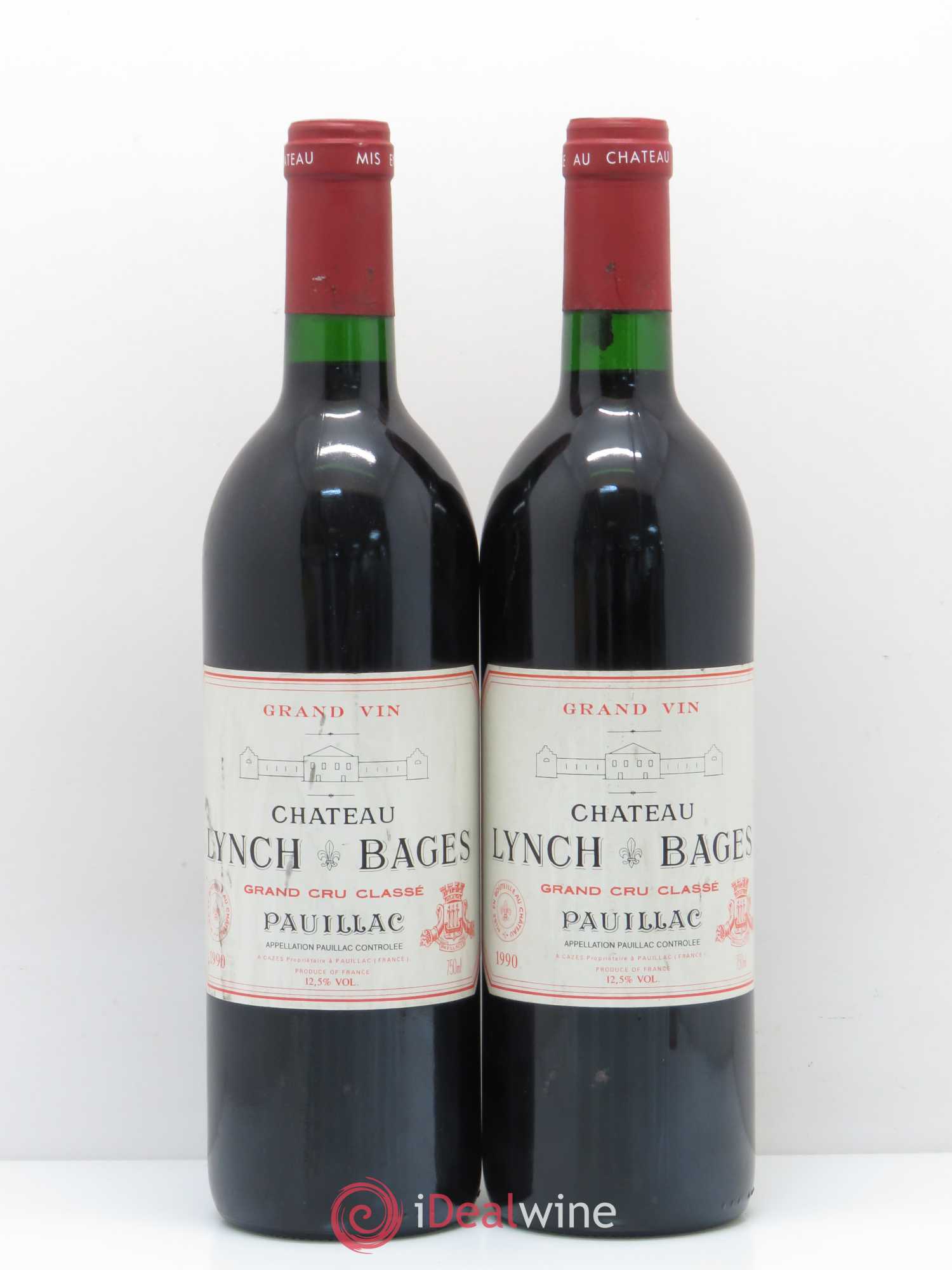 Château Lynch Bages 5ème Grand Cru Classé 1990 - Lot de 2 bouteilles - 0