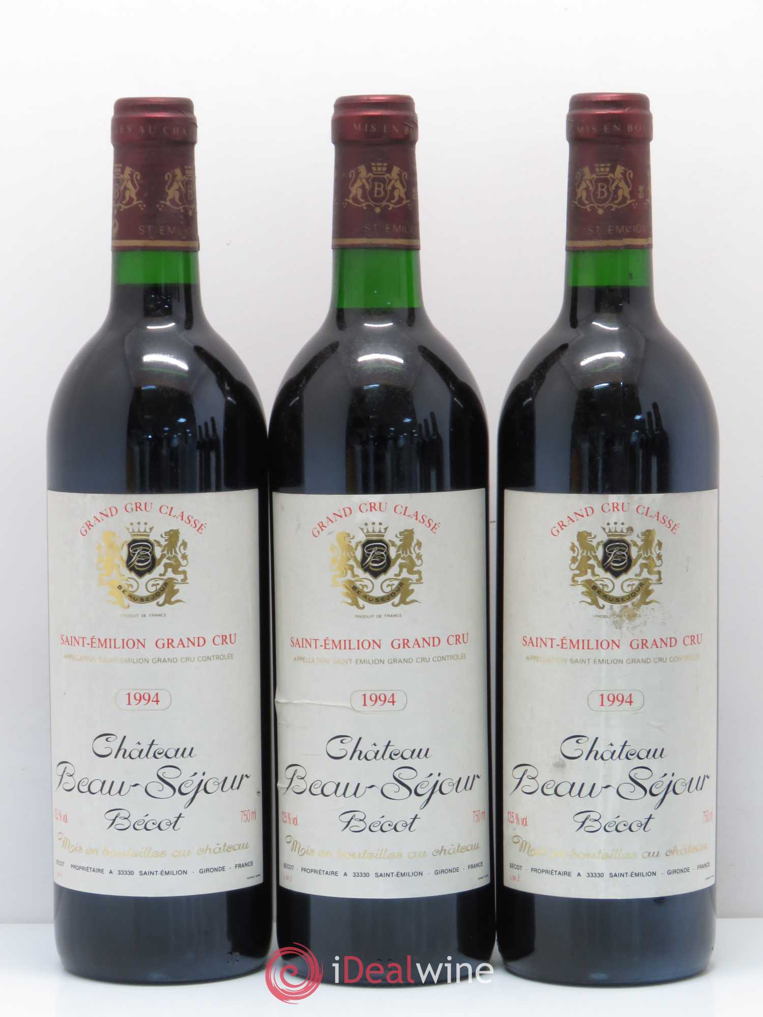 Château Beau-Séjour Bécot 1er Grand Cru Classé B 1994 - Lot de 6 bouteilles - 1