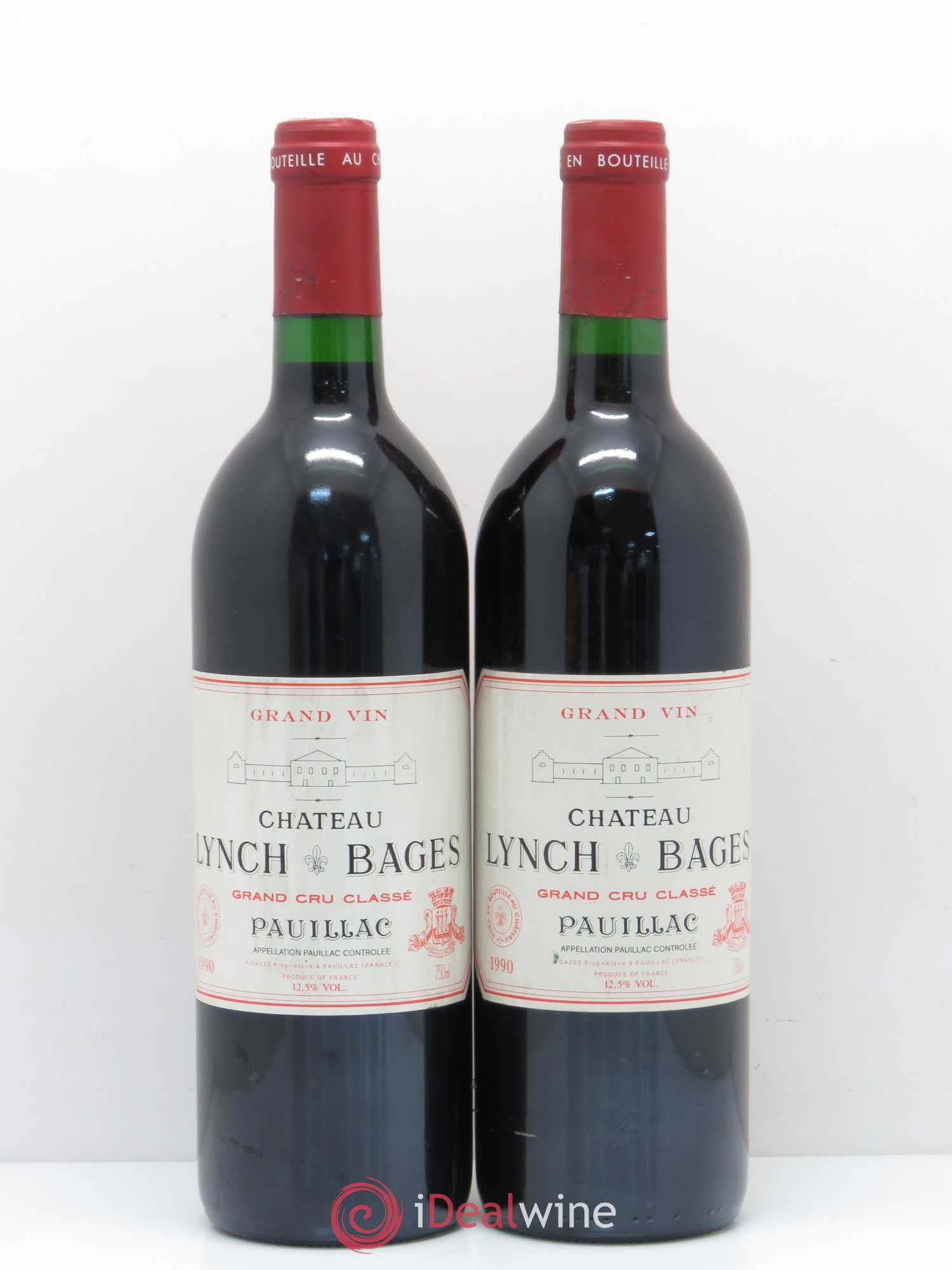 Château Lynch Bages 5ème Grand Cru Classé 1990 - Lot de 2 bouteilles - 0