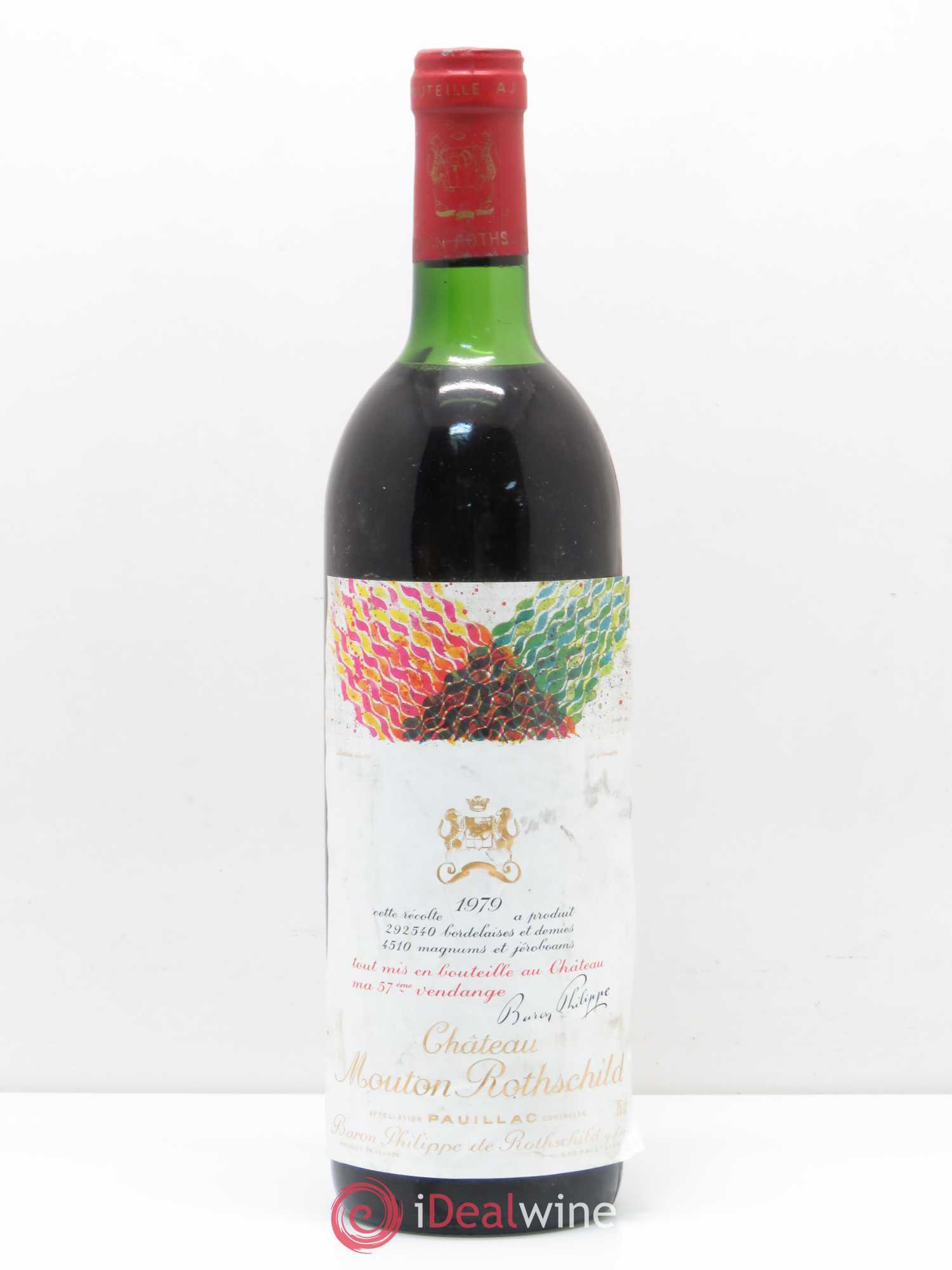 Château Mouton Rothschild 1er Grand Cru Classé 1979 - Lot de 1 bouteille - 0