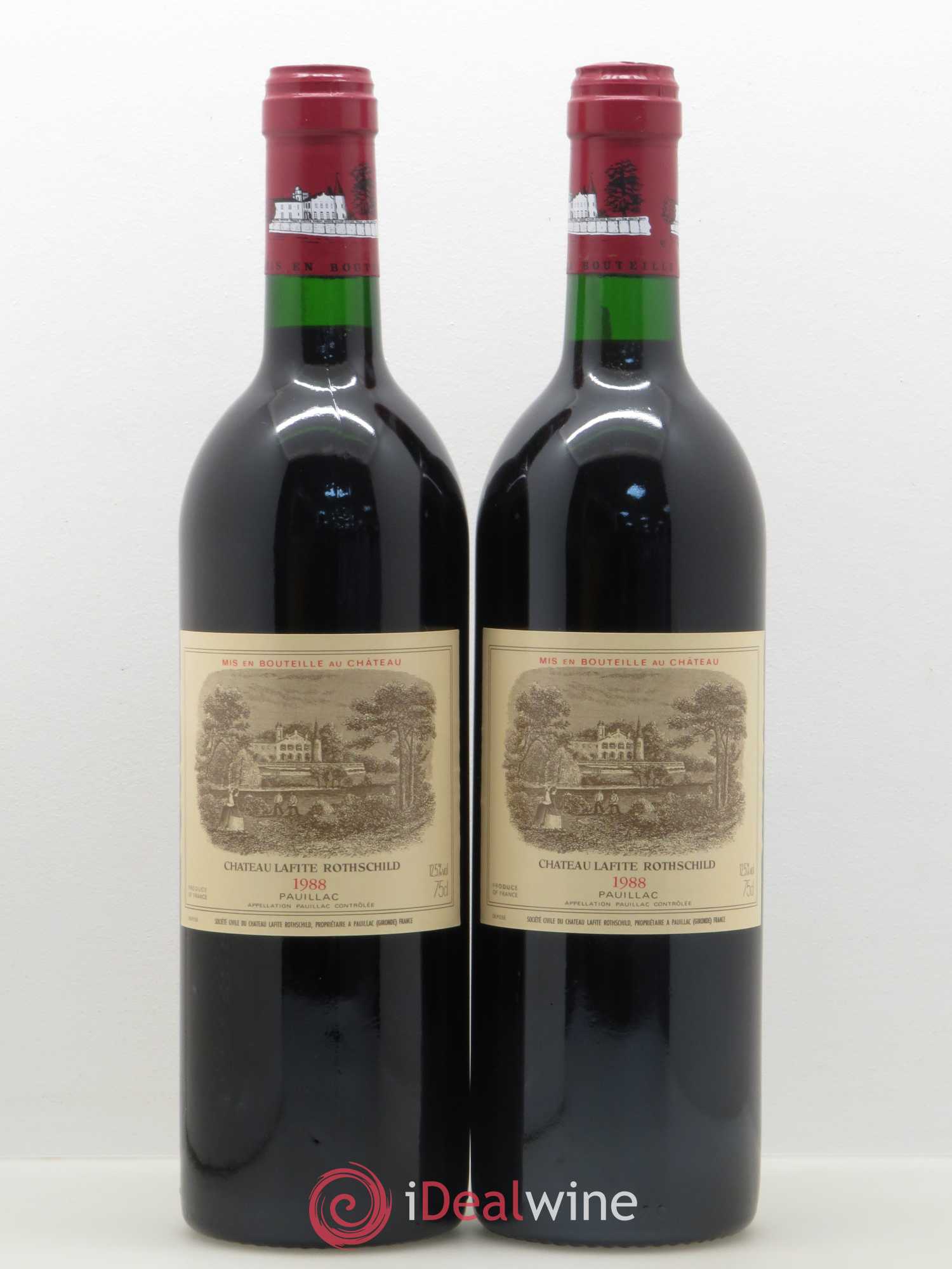 Château Lafite Rothschild 1er Grand Cru Classé 1988 - Lot de 2 bouteilles - 0
