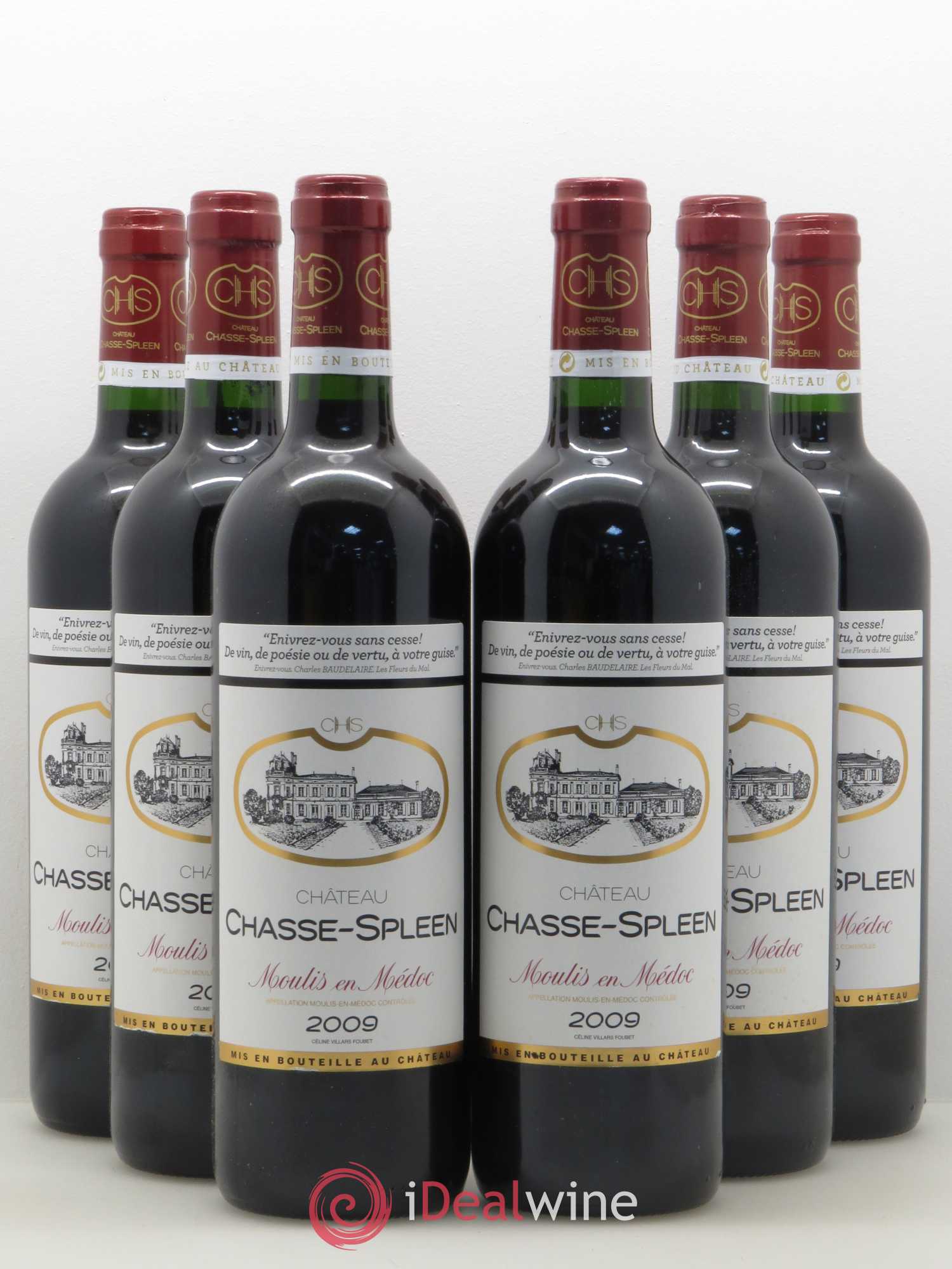 Château Chasse Spleen 2009 - Lot de 6 bouteilles - 0