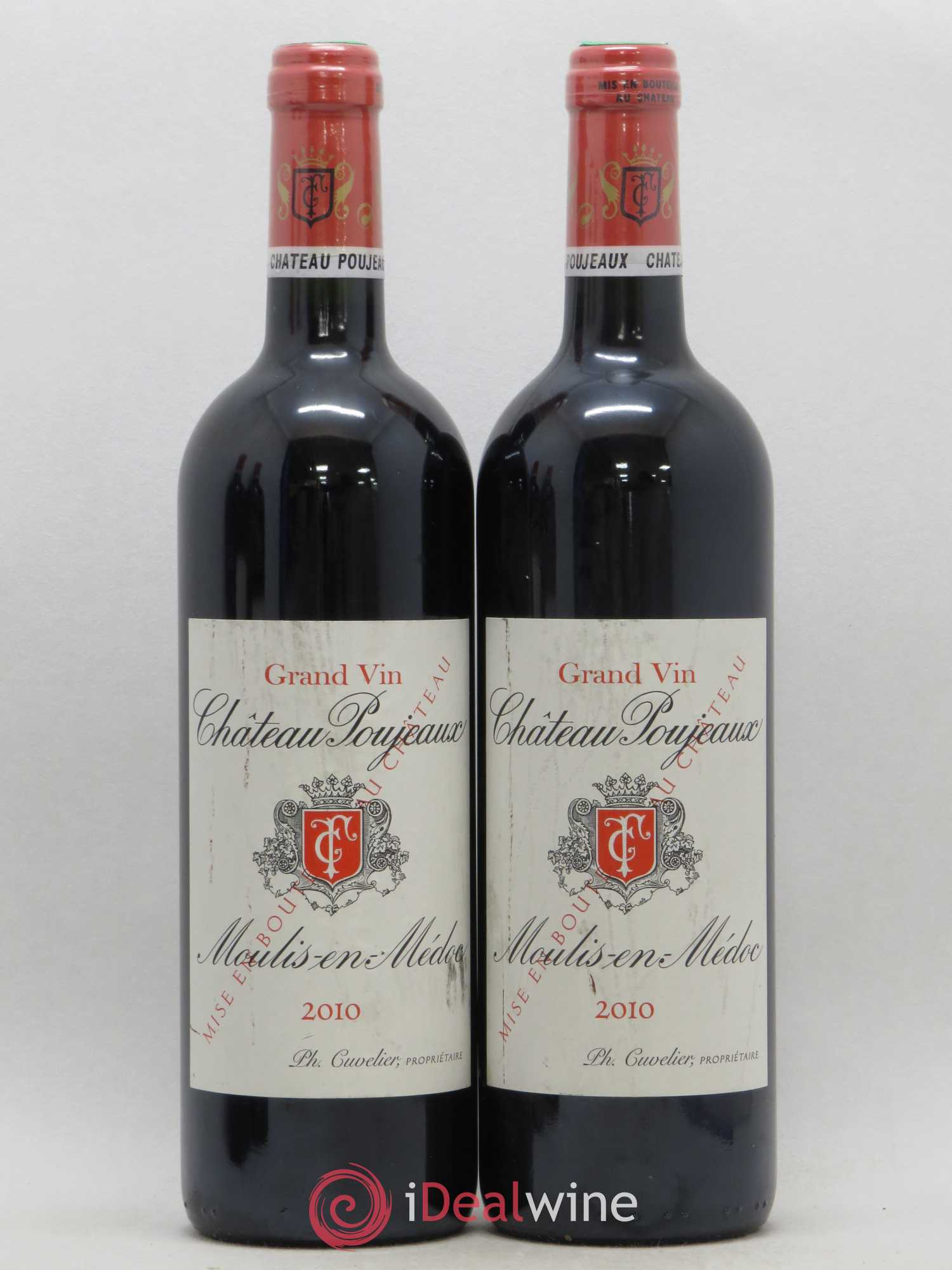 Château Poujeaux 2010 - Lot de 2 bouteilles - 0