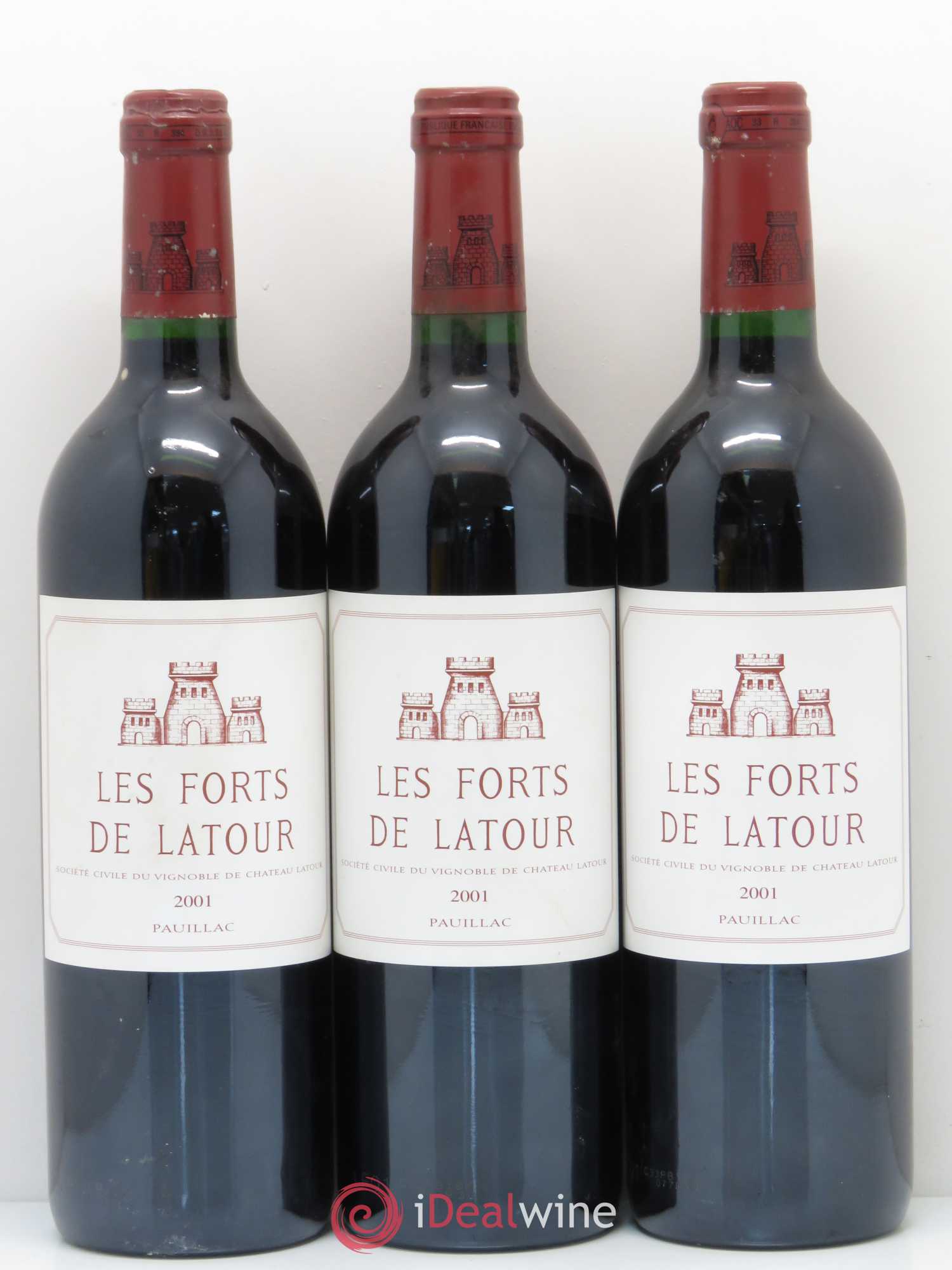Les Forts de Latour Second Vin 2001 - Lot de 3 bouteilles - 0
