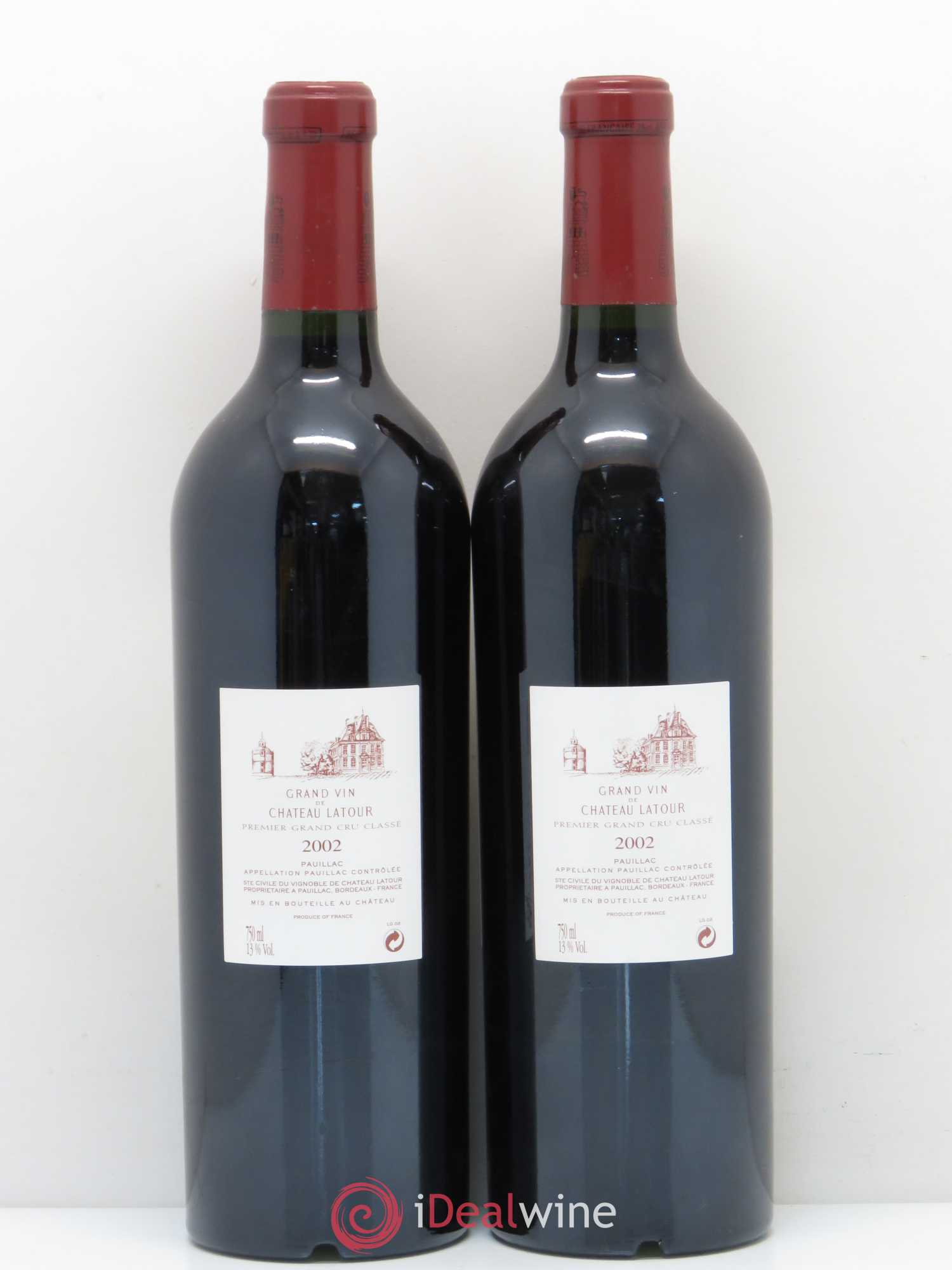 Château Latour 1er Grand Cru Classé 2002 - Lot de 2 bouteilles - 1