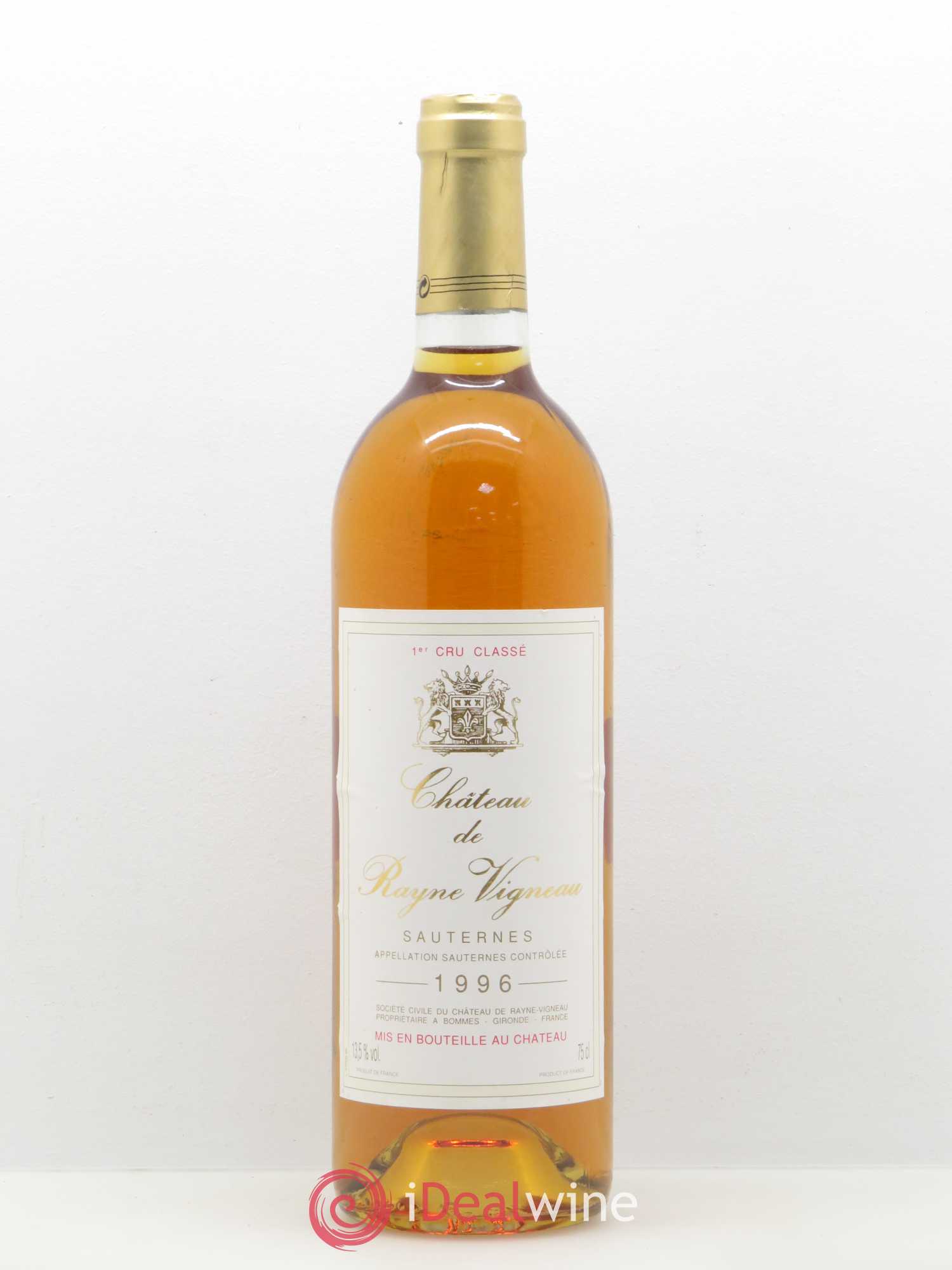 Château de Rayne Vigneau 1er Grand Cru Classé 1996 - Lotto di 1 bottiglia - 0