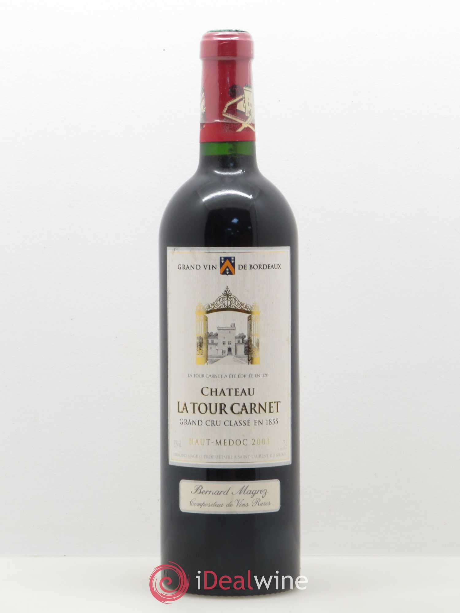 Château la Tour Carnet 4ème Grand Cru Classé 2003 - Lot de 1 bouteille - 0