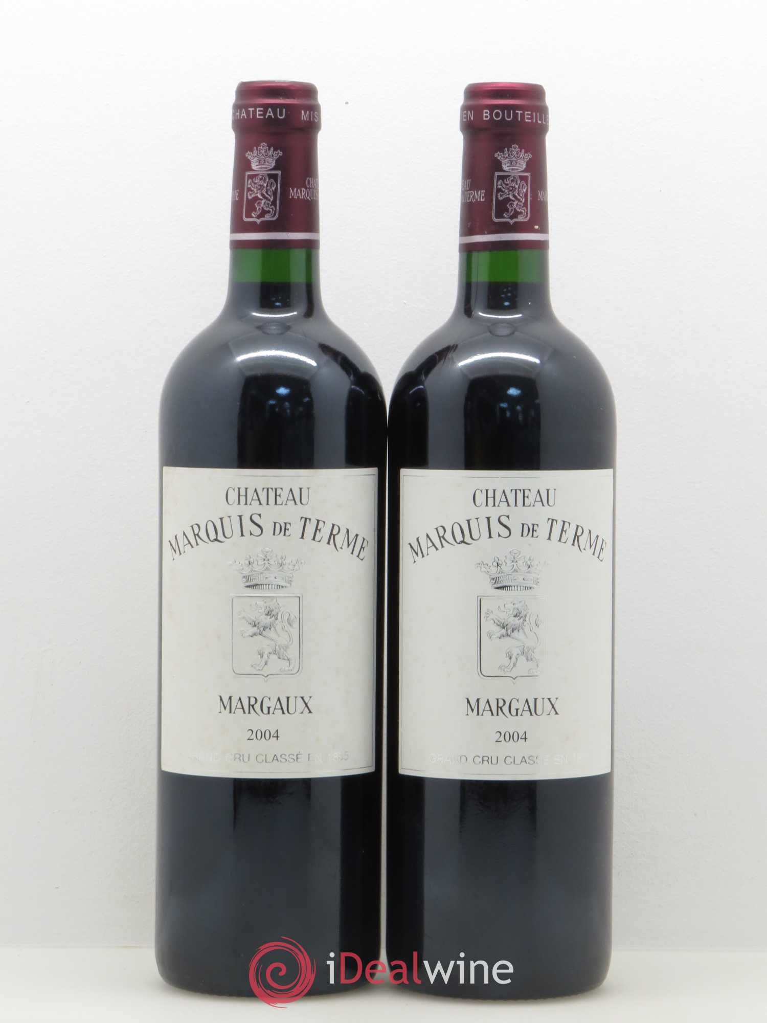 Château Marquis de Terme 4ème Grand Cru Classé 2004 - Lot de 2 bouteilles - 0
