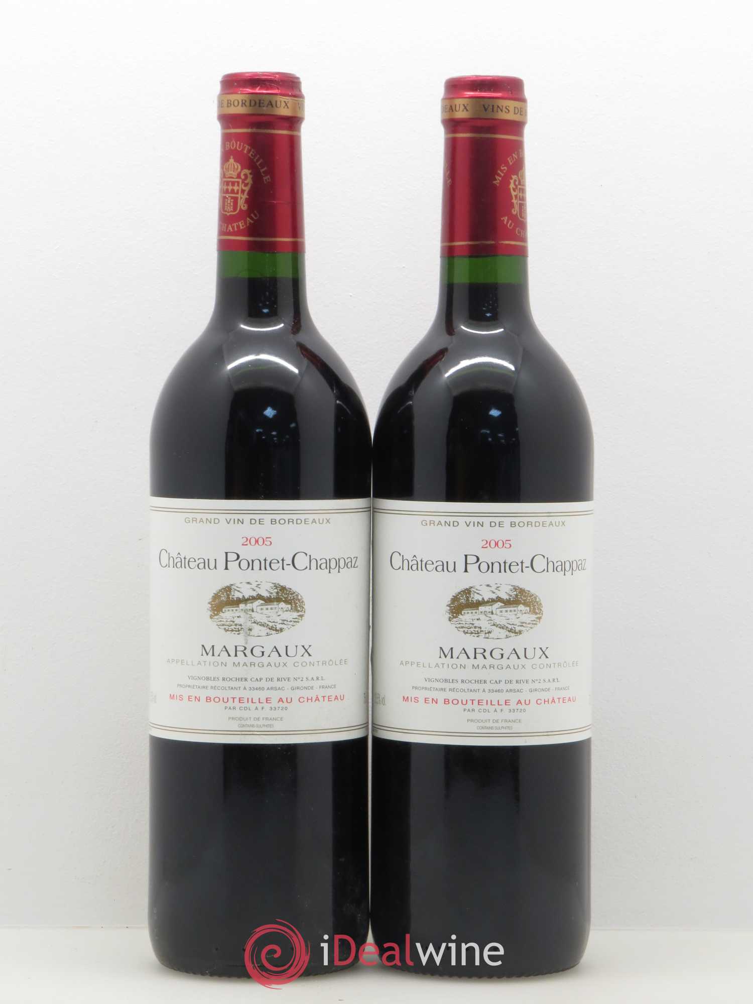 Château Pontet Chappaz Cru Bourgeois 2005 - Lot de 2 bouteilles - 0