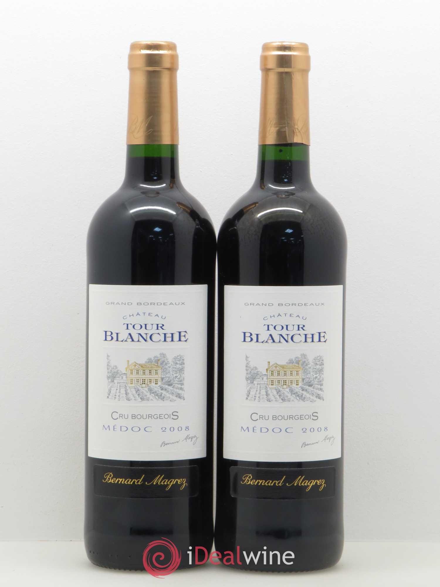 Château Tour Blanche Cru Bourgeois 2008 - Lot de 2 bouteilles - 0
