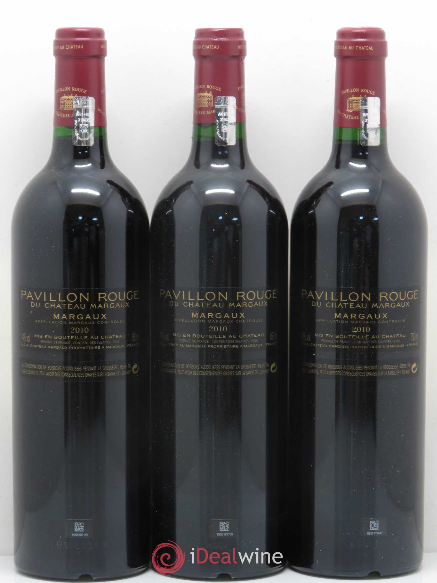 Pavillon Rouge du Château Margaux Second Vin 2010 - Lot de 3 bouteilles - 1