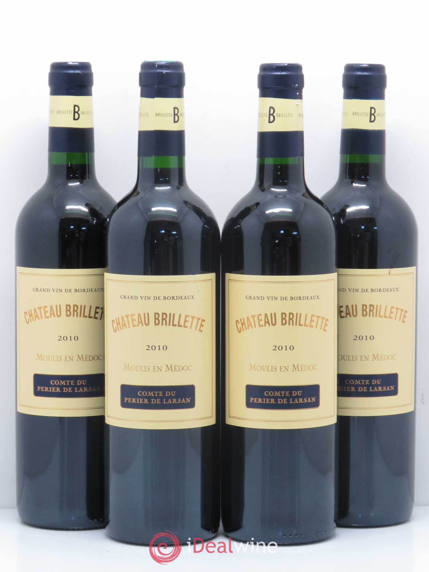 Château Brillette Cru Bourgeois 2010 - Lot de 4 bouteilles - 0