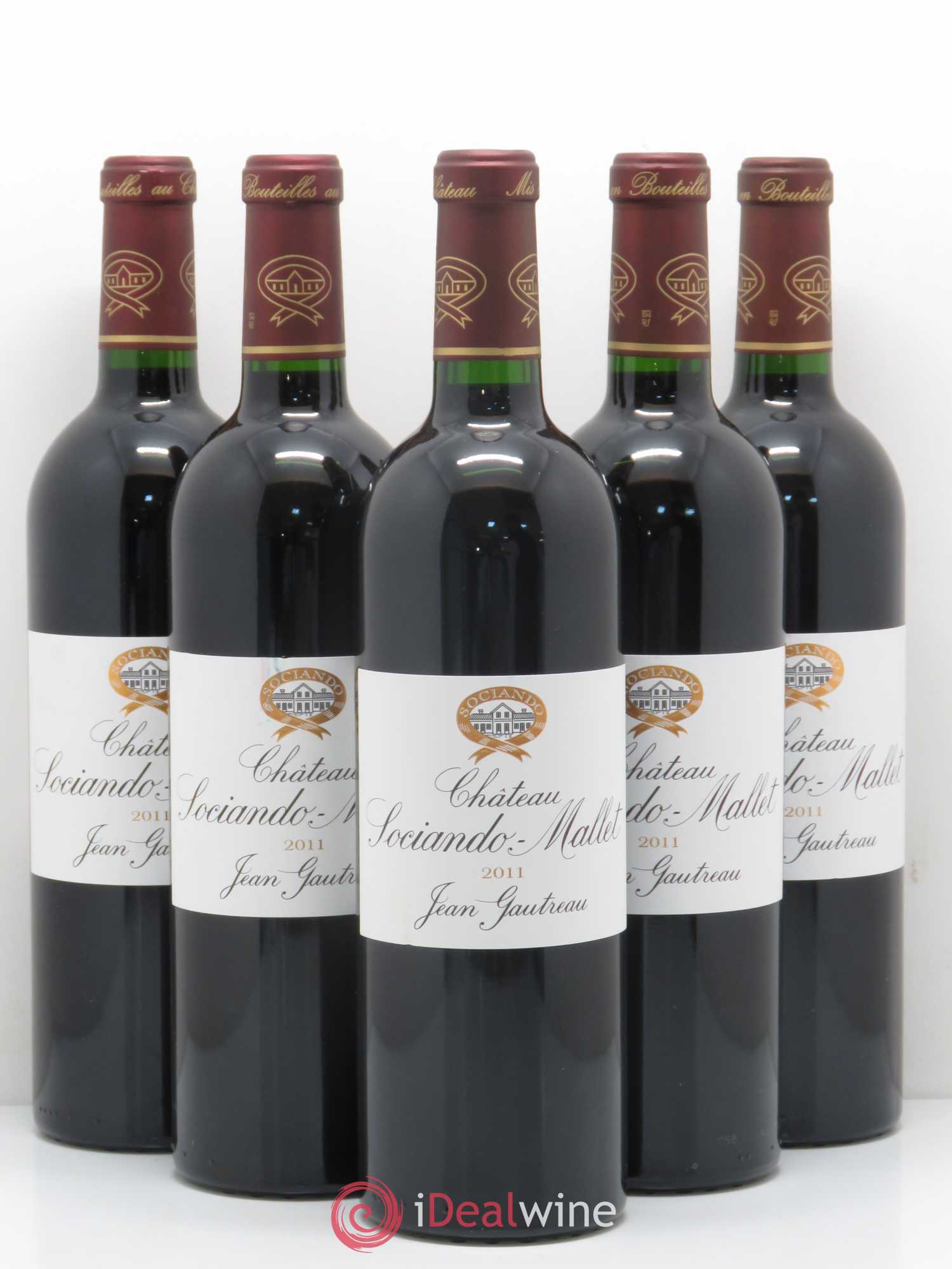 Château Sociando Mallet 2011 - Lot de 5 bouteilles - 0