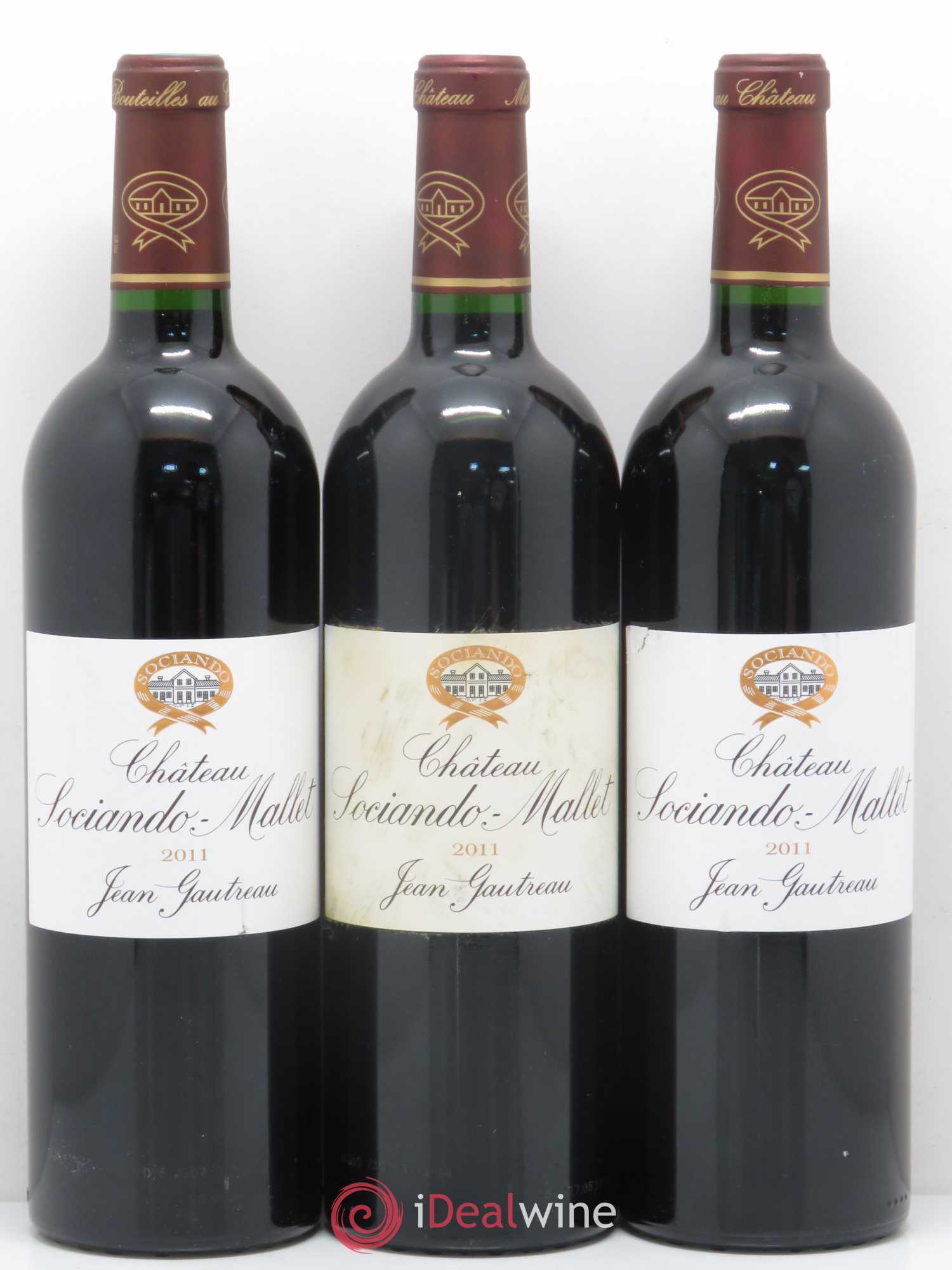 Château Sociando Mallet 2011 - Lot de 3 bouteilles - 0