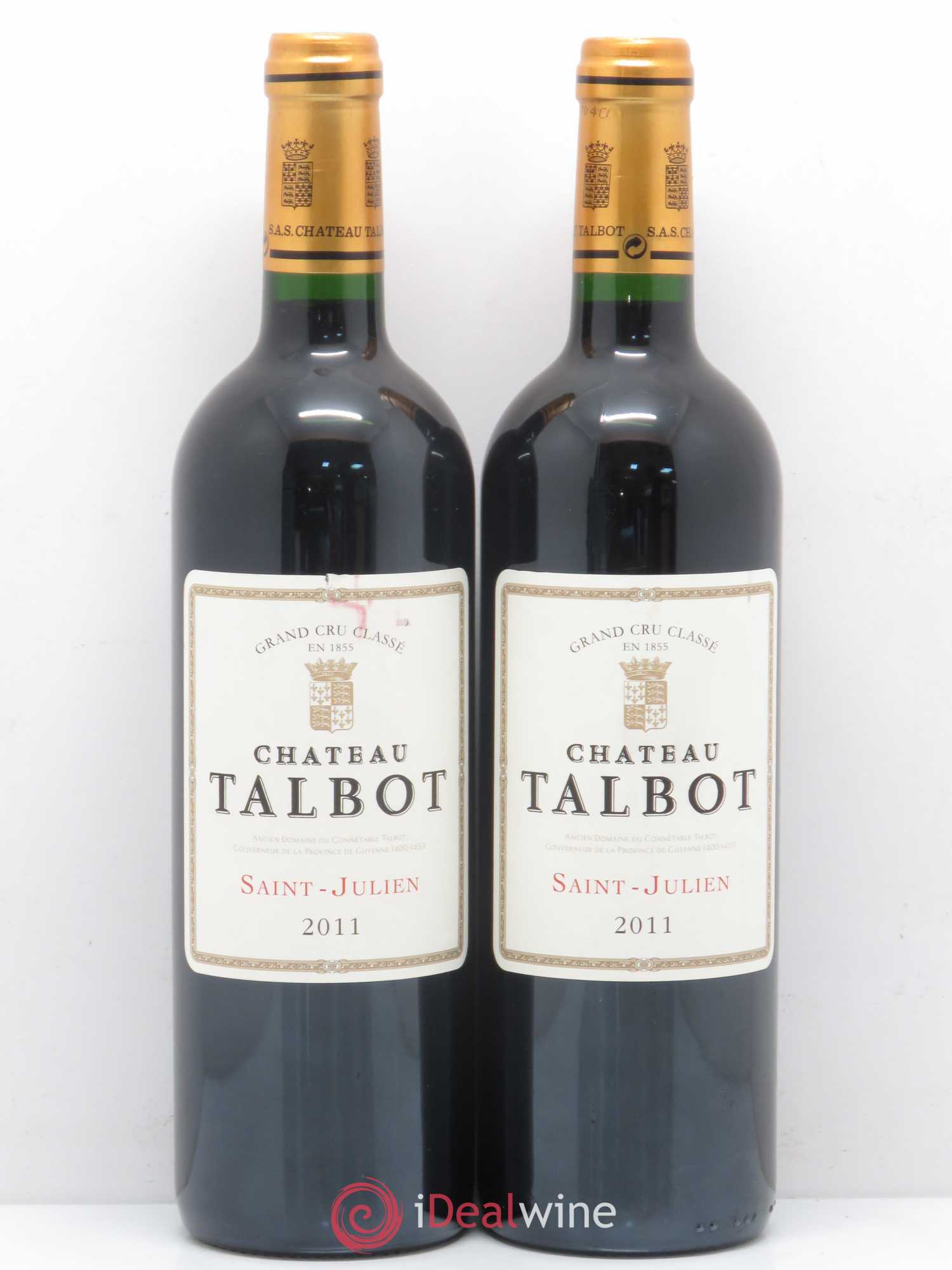 Château Talbot 4ème Grand Cru Classé 2011 - Lot de 2 bouteilles - 0