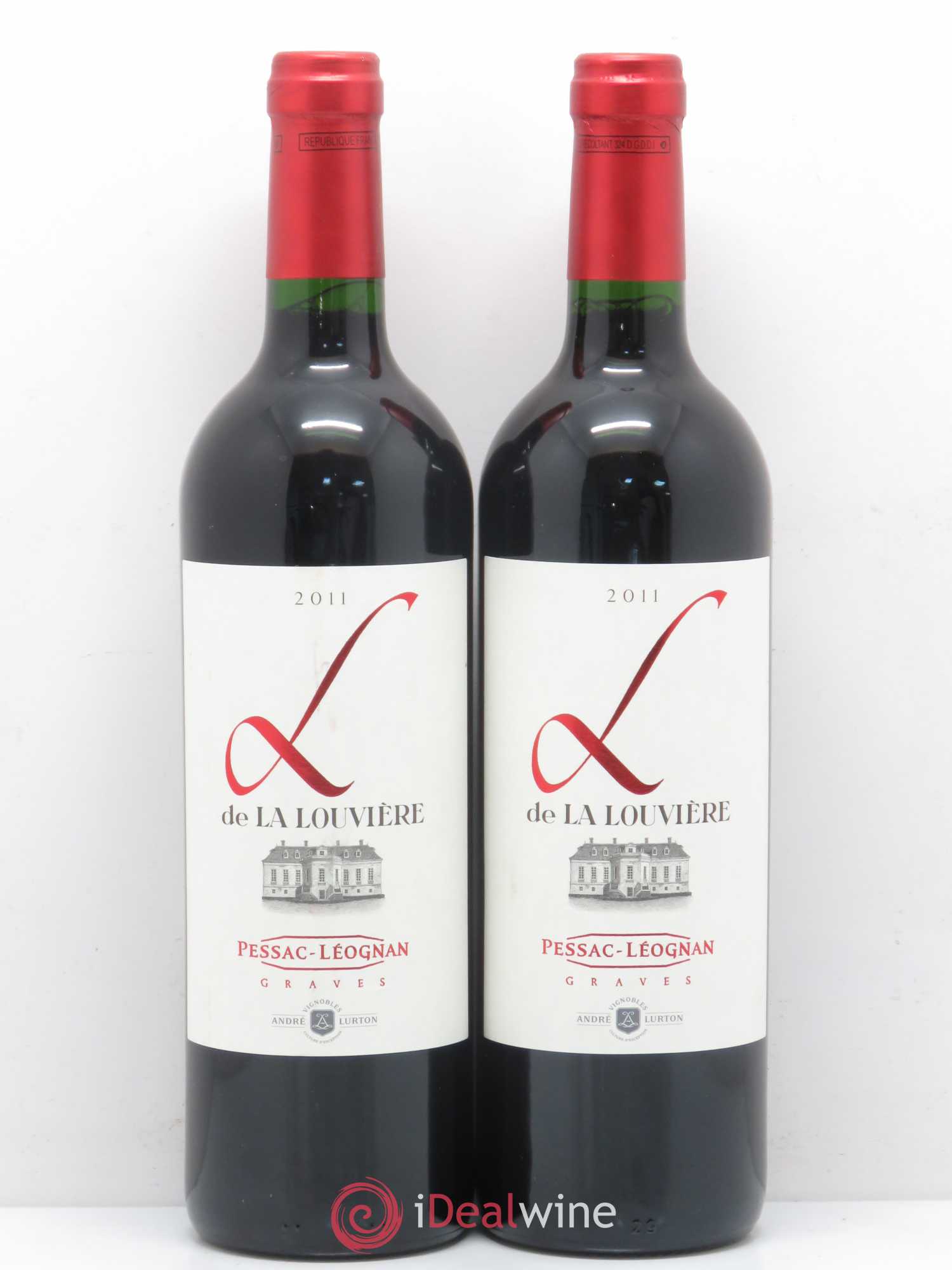 Pessac-Léognan L de La louvière 2011 - Posten von 2 Flaschen - 0