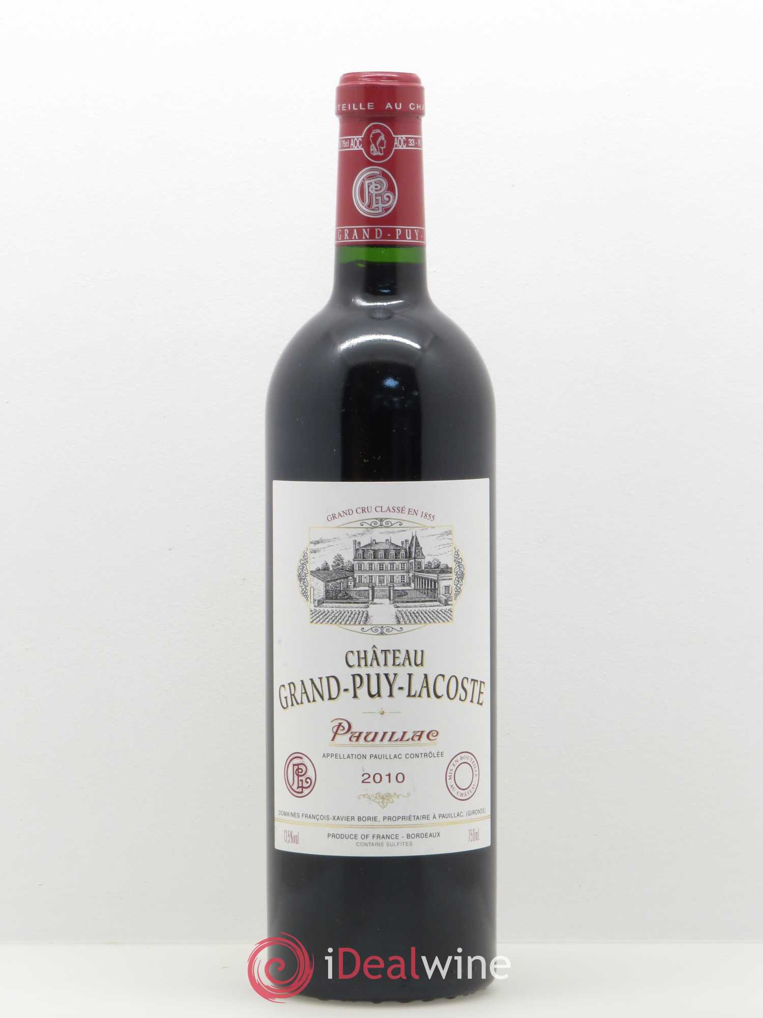 Château Grand Puy Lacoste 5ème Grand Cru Classé 2010 - Lot de 1 bouteille - 0