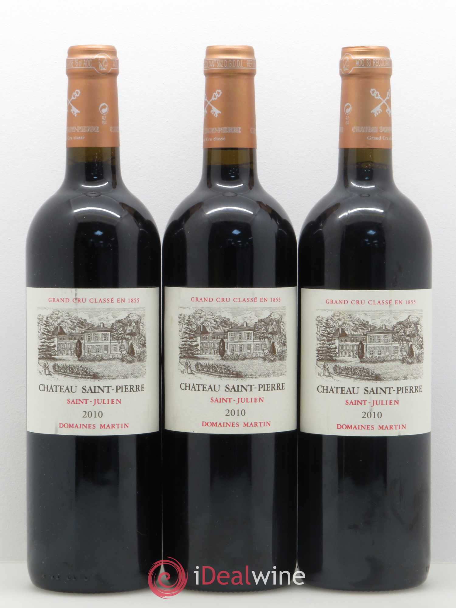 Château Saint-Pierre 4ème Grand Cru Classé 2010 - Lot de 3 bouteilles - 0