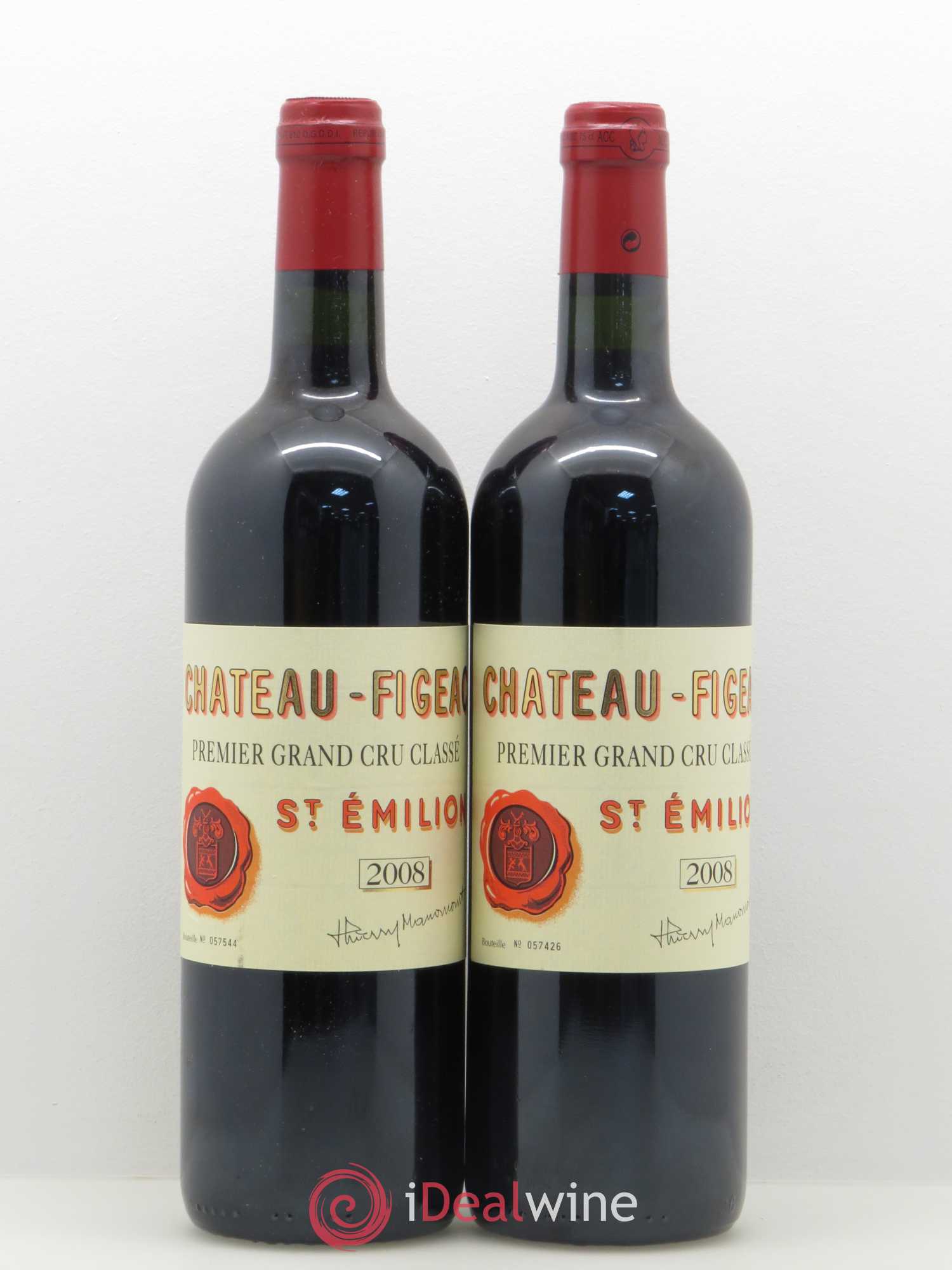 Château Figeac 1er Grand Cru Classé A 2008 - Lot de 2 bouteilles - 0