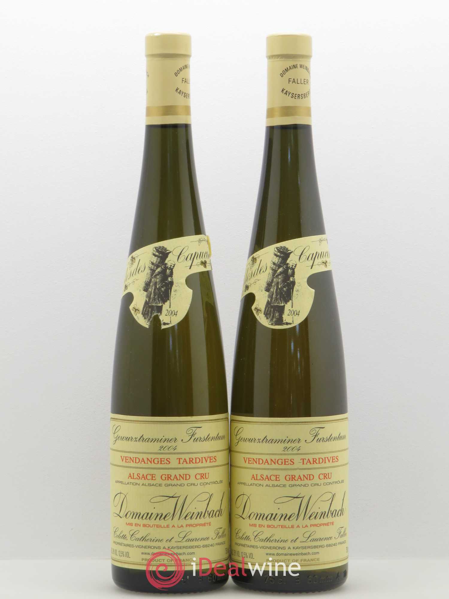 Alsace Gewurztraminer Grand Cru Furstentum Vendanges Tardives Weinbach (Domaine) 2004 - Lotto di 2 bottiglie - 0