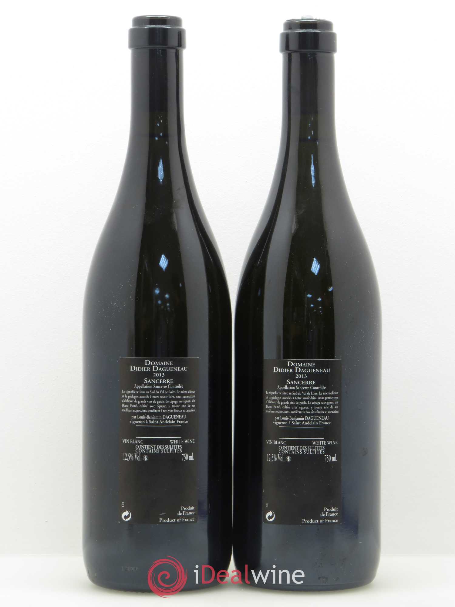 Sancerre Le Mont Damné Chavignol Dagueneau (Domaine Didier - Louis-Benjamin) 2013 - Lot de 2 bouteilles - 1