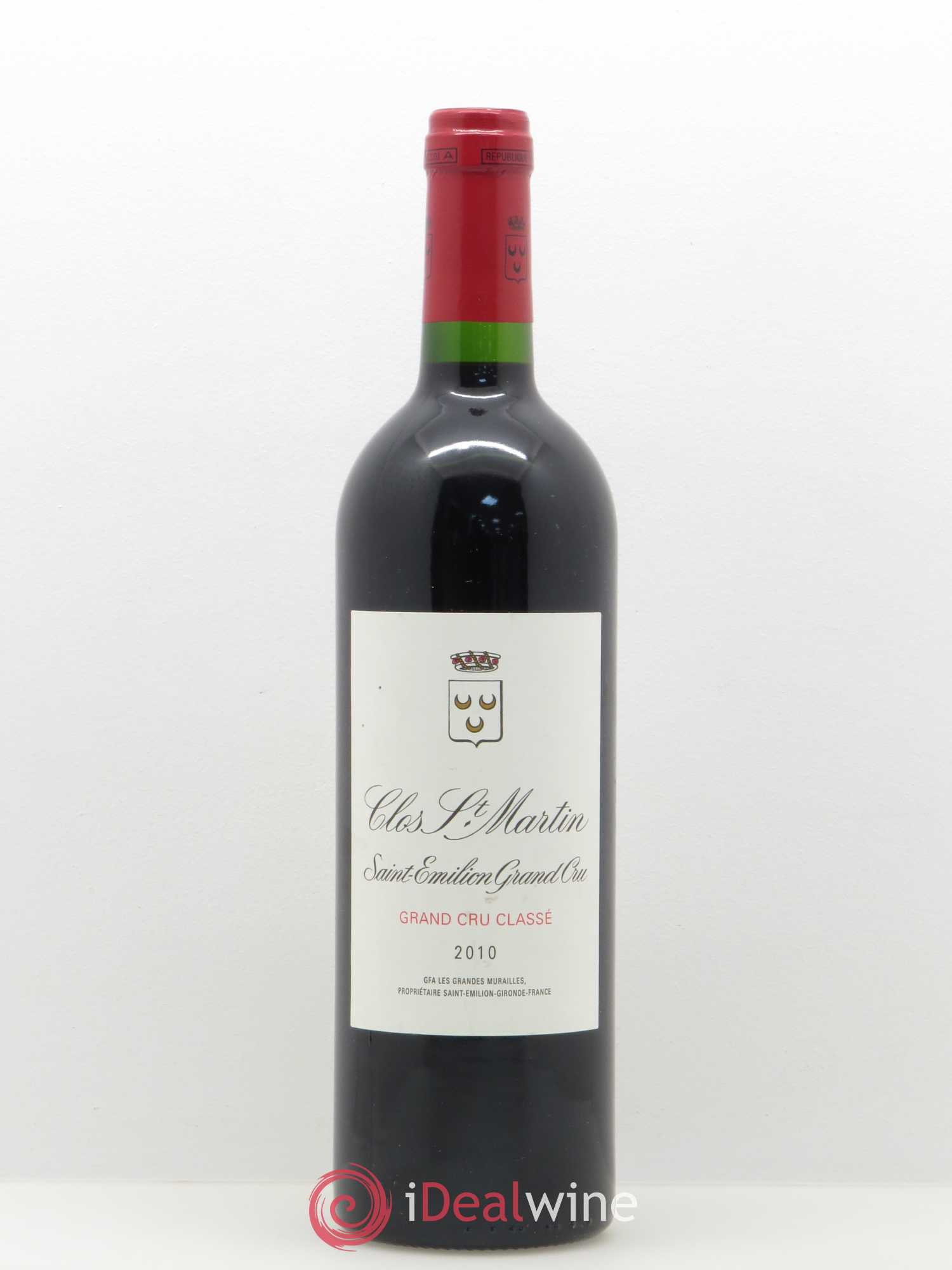 Clos Saint Martin Grand Cru Classé 2010 - Lot de 1 bouteille - 0