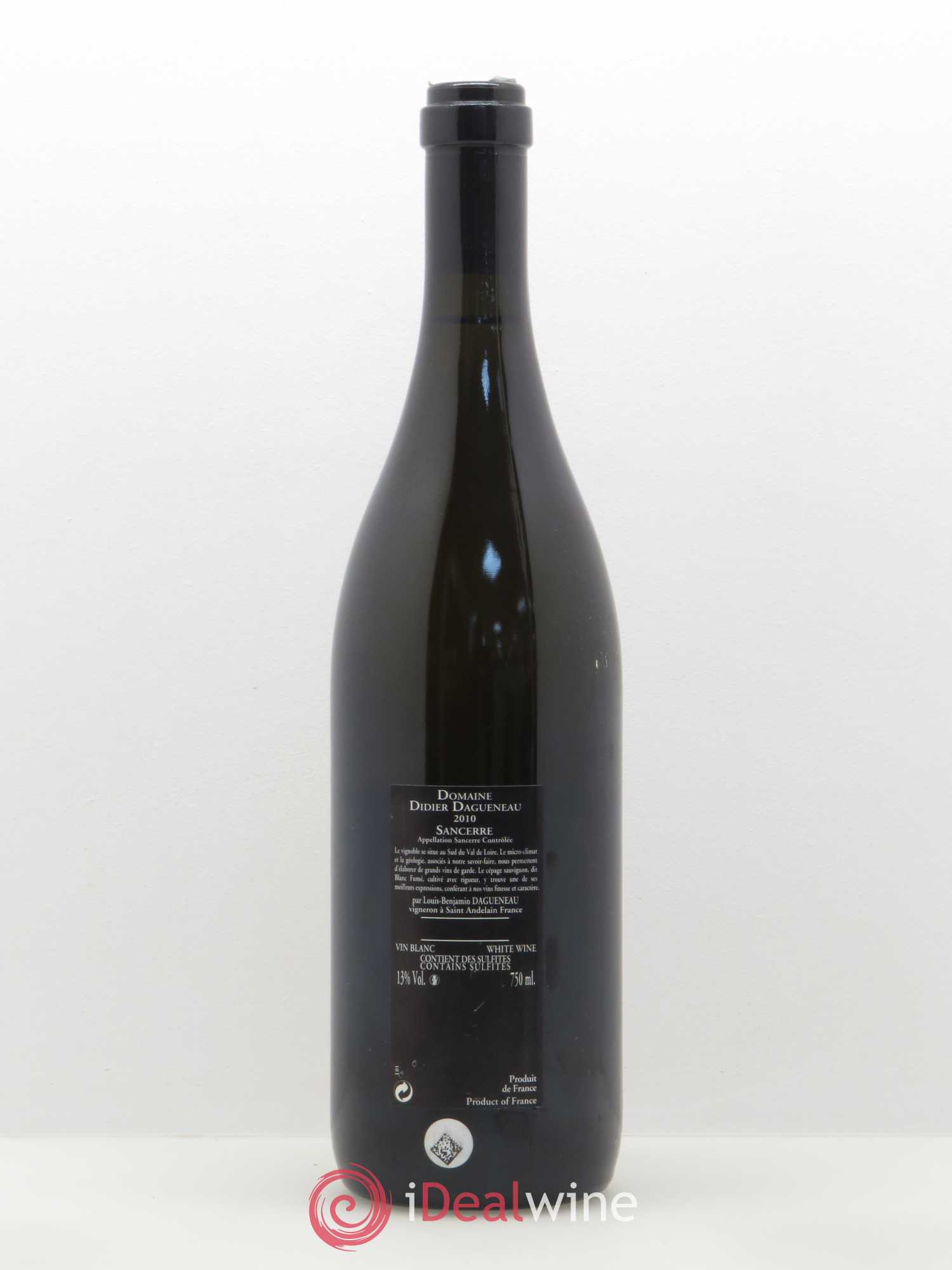Sancerre Le Mont Damné Chavignol Dagueneau (Domaine Didier - Louis-Benjamin) 2010 - Lot de 1 bouteille - 1